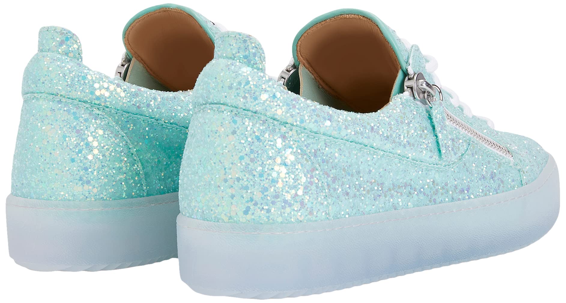 Giuseppe Zanotti, Frankie Glitter Low Top Sneakers, 10, Blue