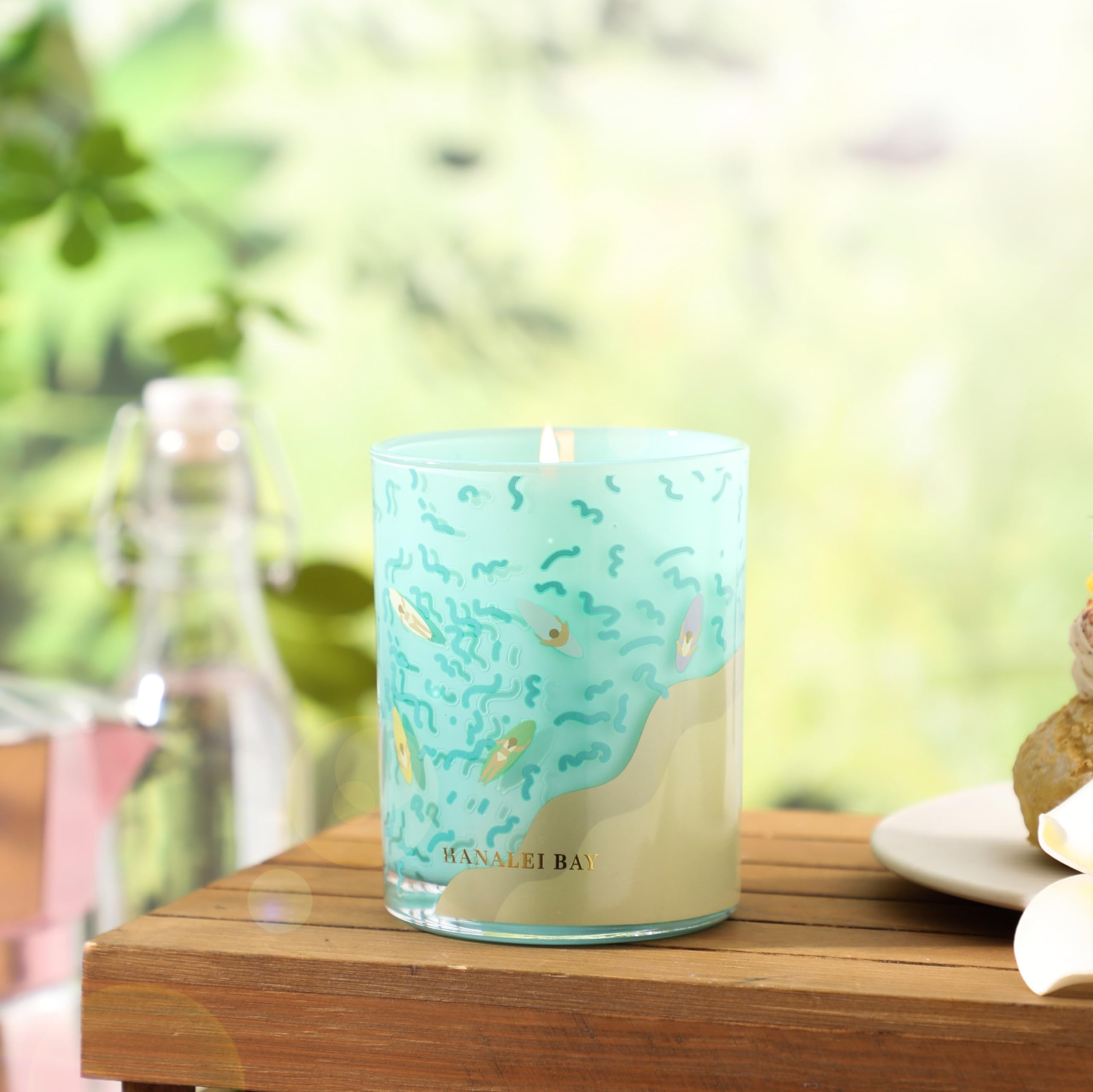 Hanalei Bay Candle,Summer Candles,Sea Salt & Ocean Scented Candles,Gifts for Friend,Surfer,Sunbather,Beach Lover,Soy Wax Candle for Home Decor,10oz