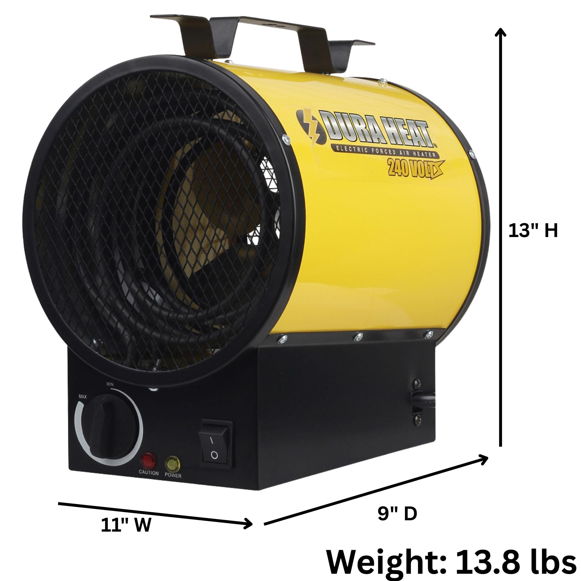 Dura Heat EUH5000 Electric Forced Air Heater 16,400 Btu, Yellow