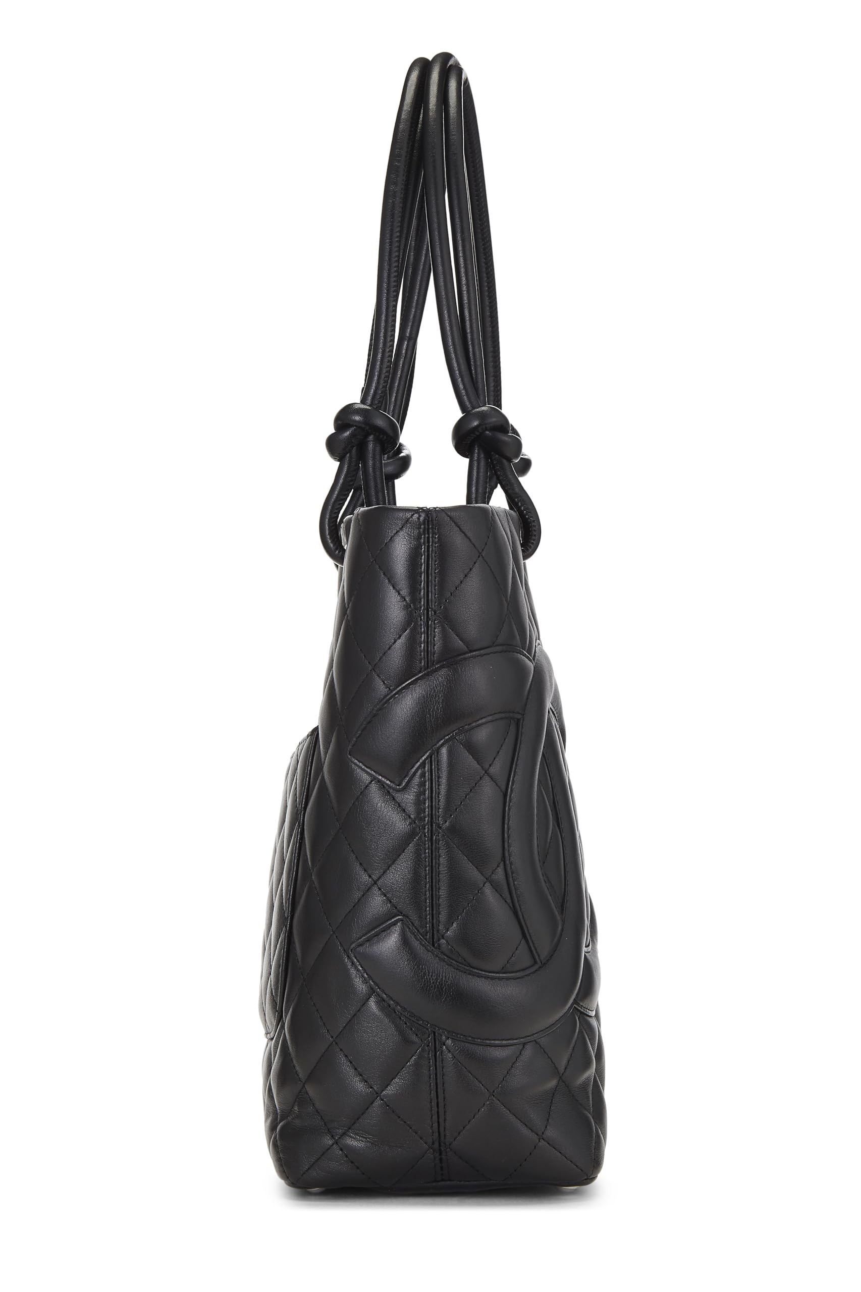 Chanel, Pre-Loved Black Quilted Calfskin Cambon Tote Small, Black