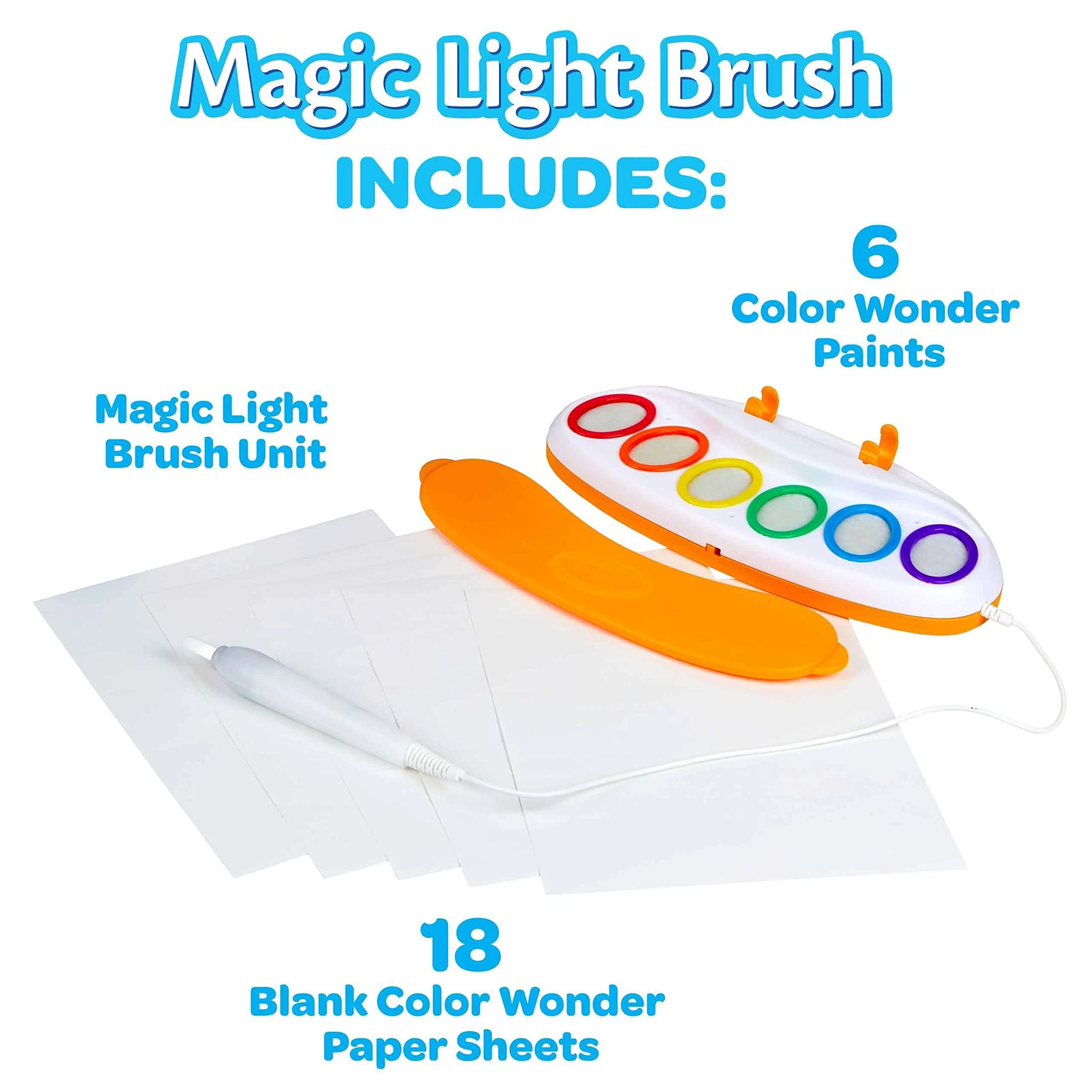 Crayola Color Wonder Magic Light Brush, Mess Free Painting Station for Kids, Holiday Gift for Kids, Toddler Toys & Activities, Ages 3, 4, 5