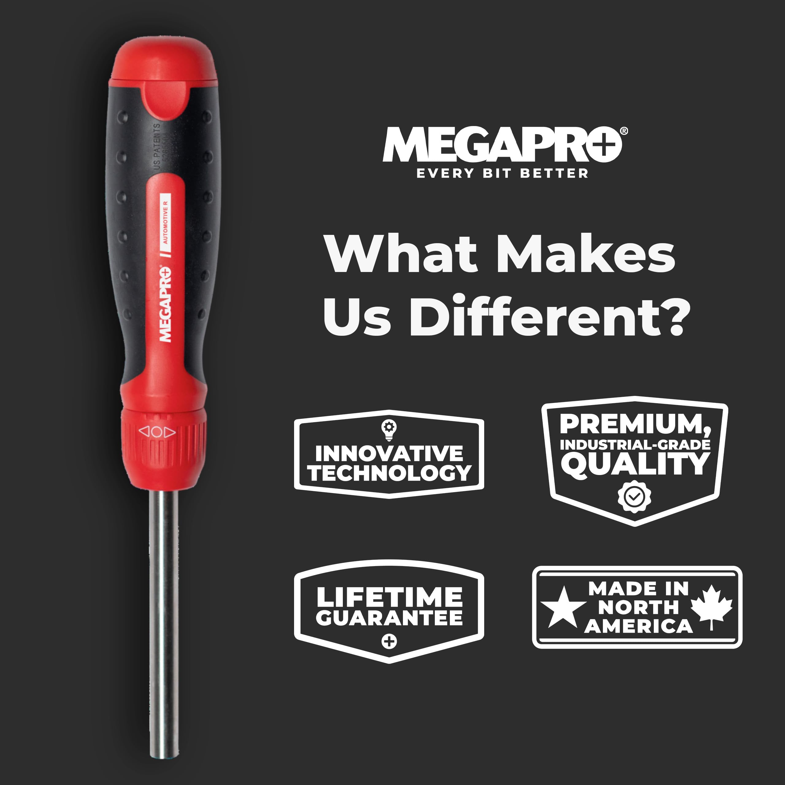 MegaPro 211R1C36RD 1" 13-In-1 Ratcheting Automotive Driver Bits in Red