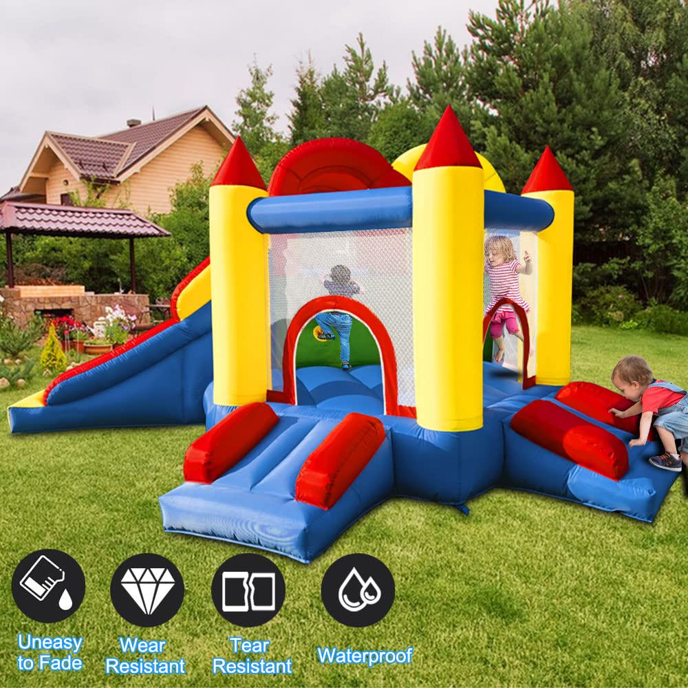 Umbalir InfIatable Bounce House for Kids 3-8 yr, Bouncy House Accommodate 4-6 Kids, Fun and Safe Indoor/Outdoor Play (12.3'Lx10'Wx6.3'H)