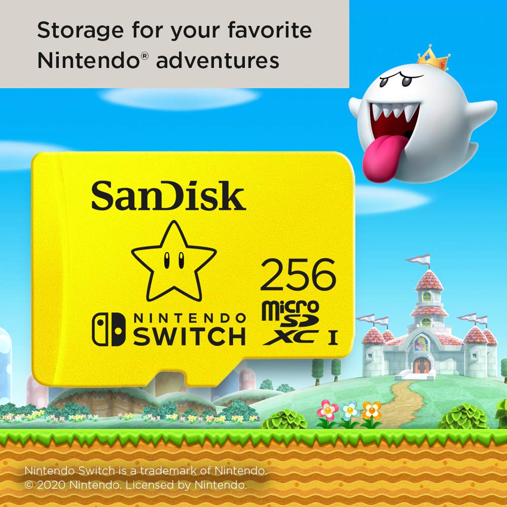 SANDISK 256GB microSDXC-Card, Licensed for Nintendo-Switch - SDSQXAO-256G-GNCZN