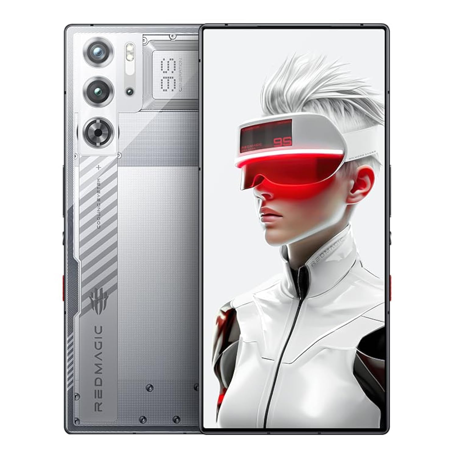 REDMAGIC 9S Pro Smartphone 5G, 120Hz Gaming Phone, 6.8" Full Screen, Under Display Camera, 6500mAh Android Phone, Snapdragon 8 Gen 3, 16+512GB, 80W Charger, Dual-Sim, US Unlocked Cell Phone Silver