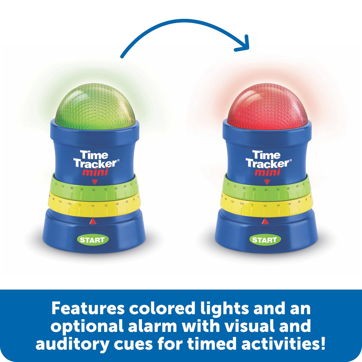 Learning Resources Time Tracker Mini Visual Timer, Classroom Timer, Hand Washing Timer, Auditory and Visual Cue, Ages 3+