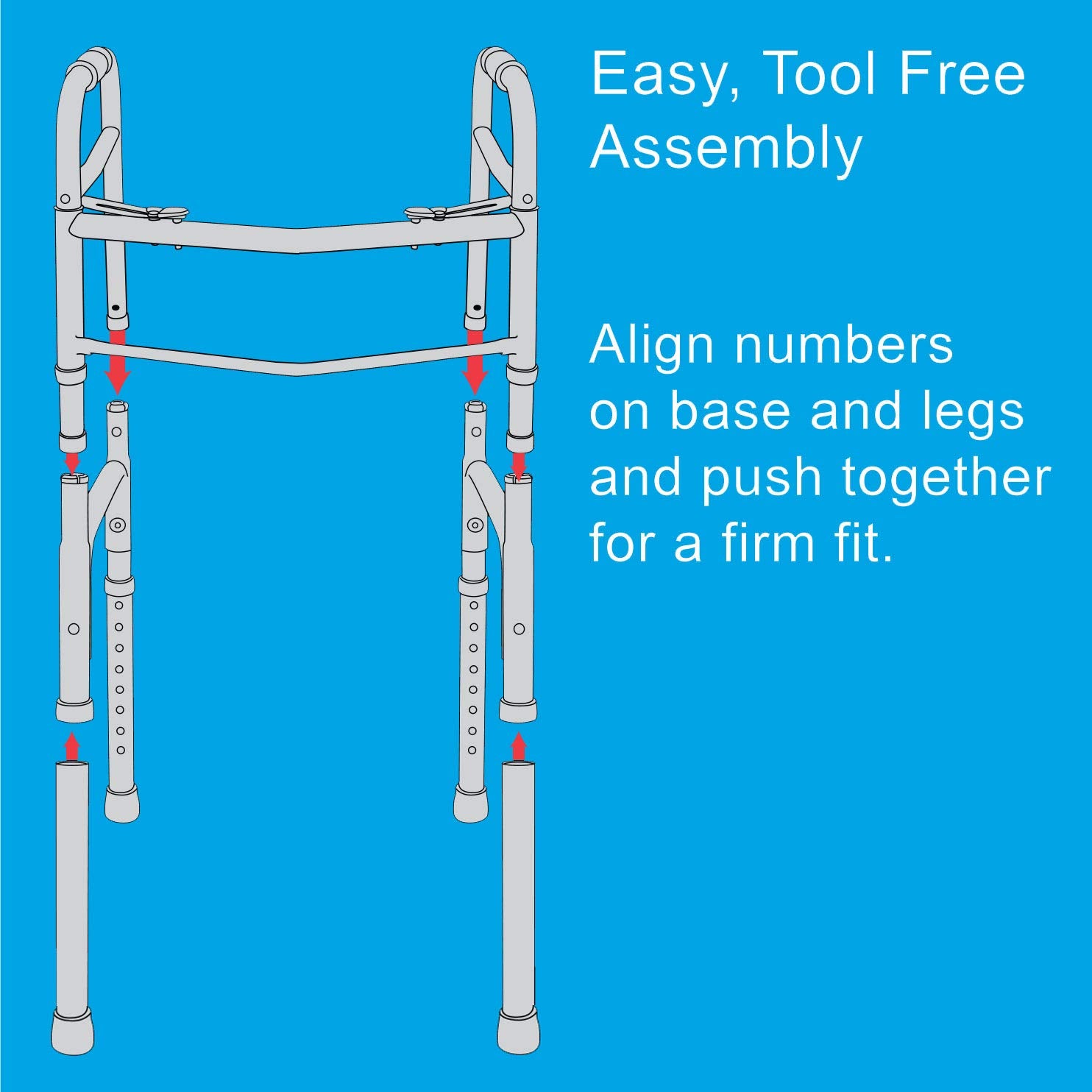 CAREX Folding Walker for Seniors, 30-37 Inches, 1 Count