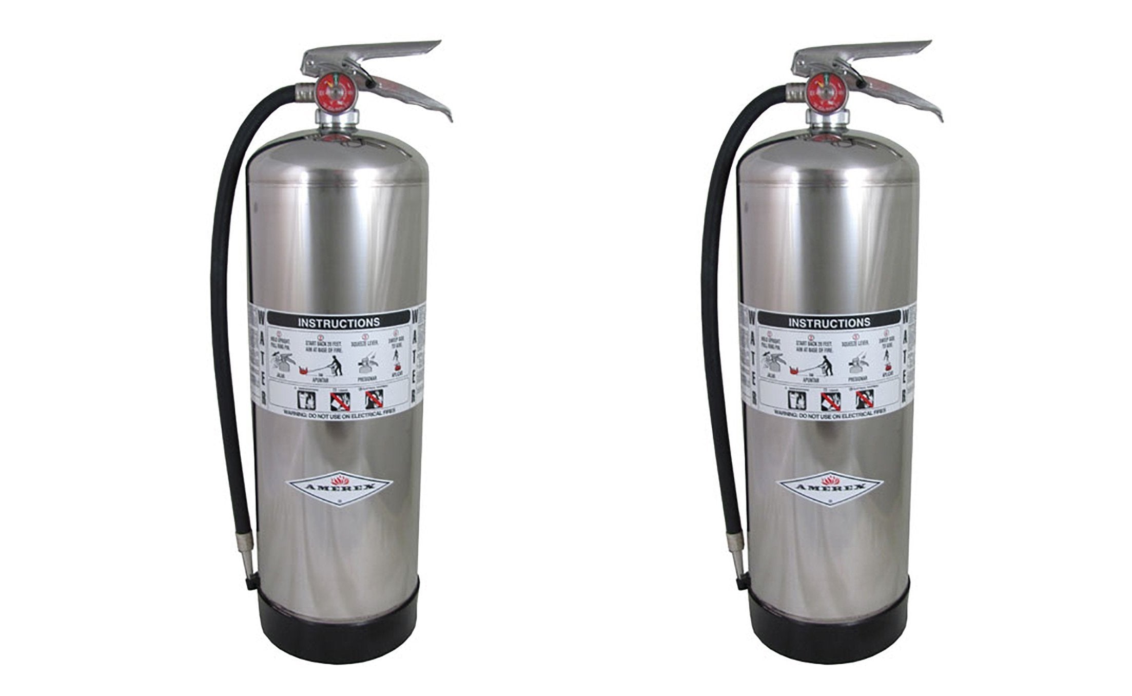 Amerex 240, 2.5 Gallon Water Class A Fire Extinguisher (2 Pack)