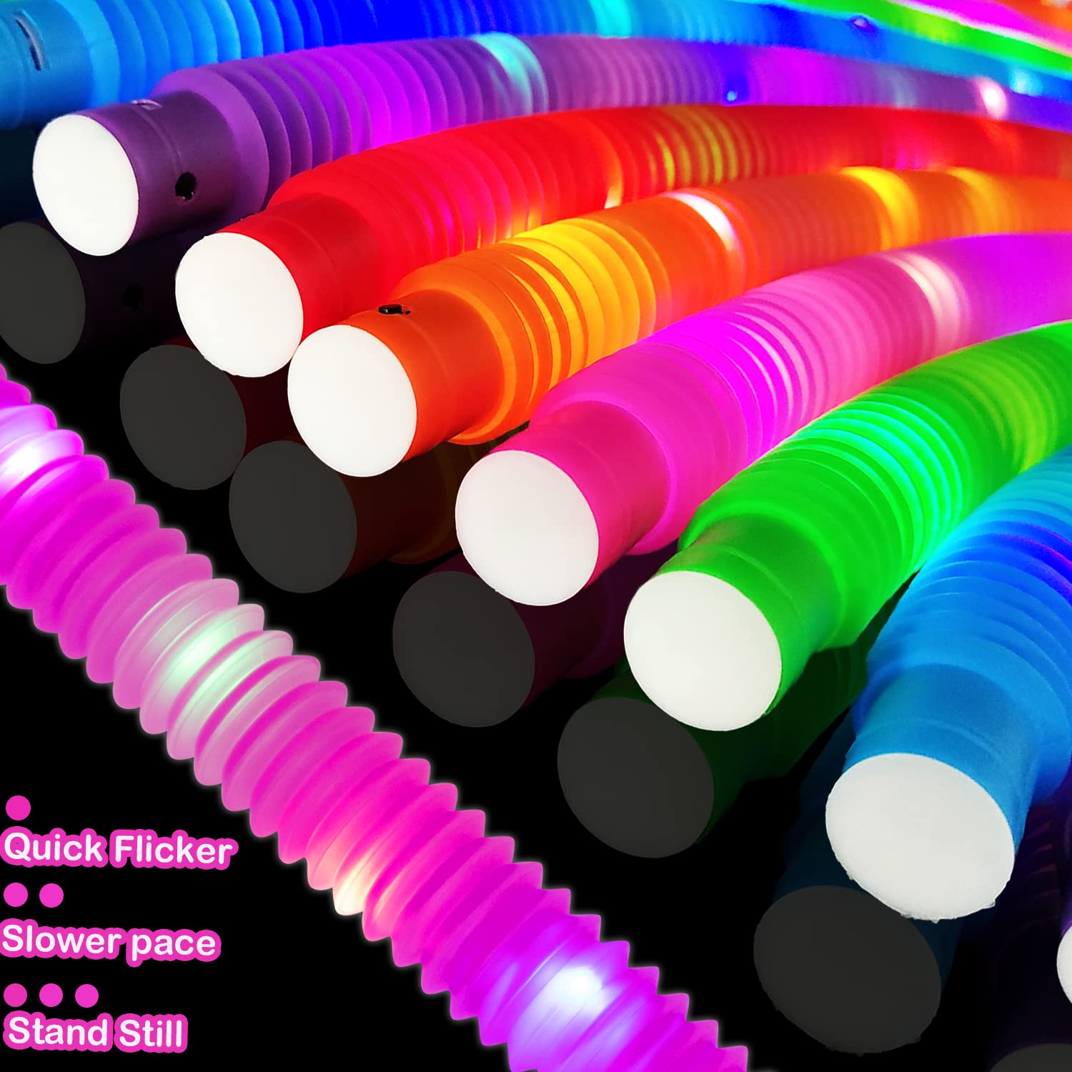 New Years Eve Glow Sticks Party Pack 12 PCS-Glow in Dark Party Favor Supplies for Kids,Light Up Glow Necklaces Bracelets Accessories for Toddlers,Neon Party Decorations for NYE 2025 Birthday Camping