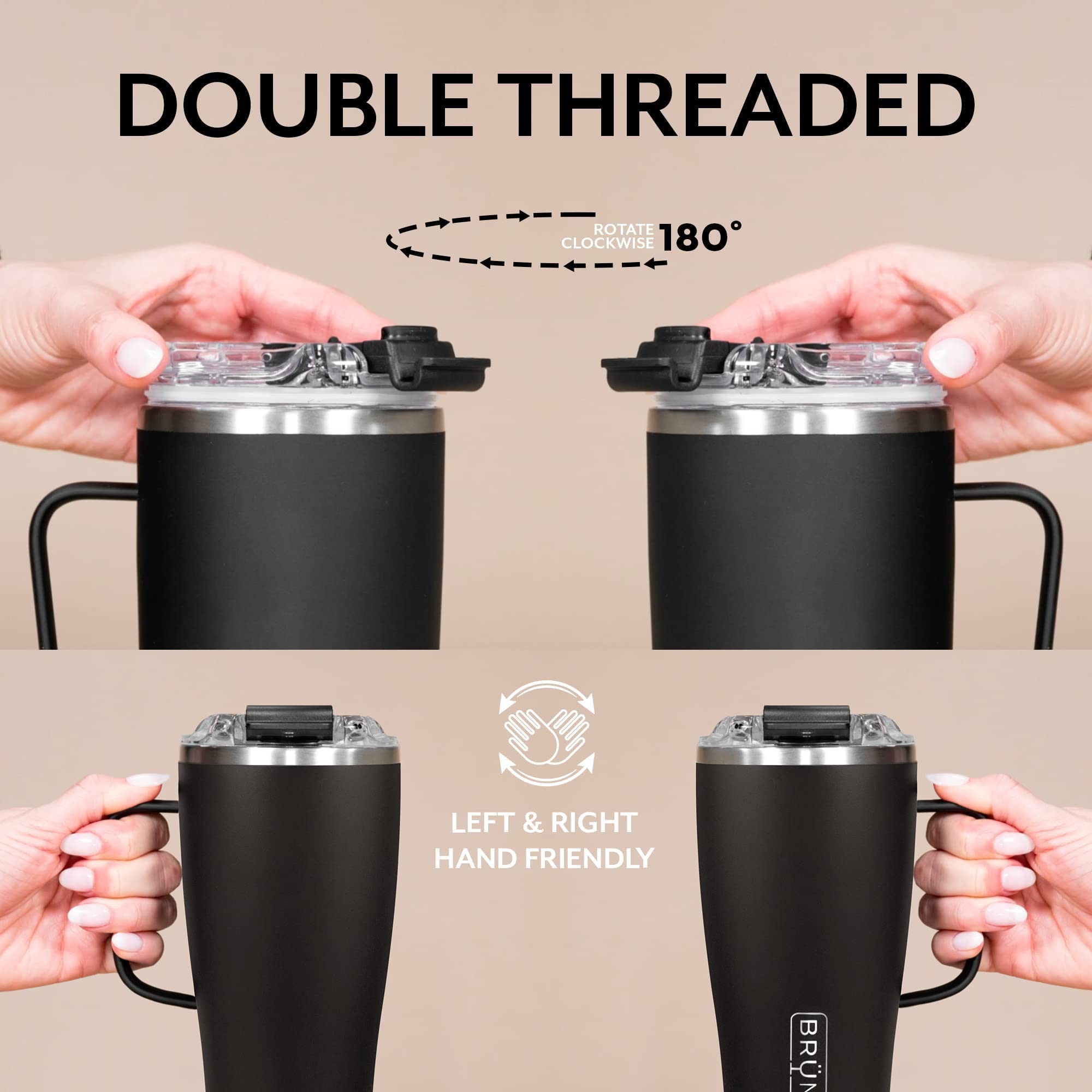 BrüMate Toddy XL - 32oz 100% Leak Proof Insulated Coffee Mug with Handle & Lid - Stainless Steel Coffee Travel Mug - Double Walled Coffee Cup (Onyx Leopard)