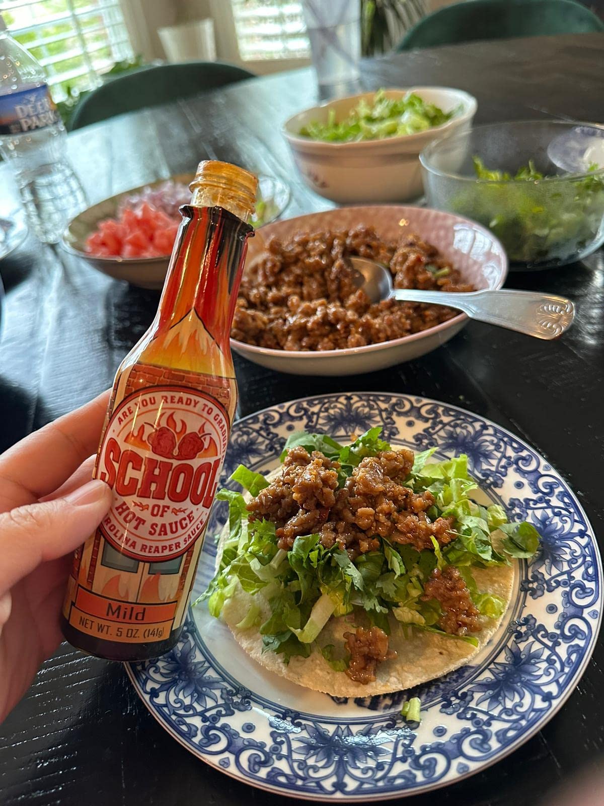 School of Hot Sauce, Mild, Carolina Reaper Pepper Sauce, A Perfect Balance of Heat and Flavor, Gourmet Hot Sauce, Versatility For All Kinds of Foods, Exquisite Taste In A Bottle, 5 fl oz.