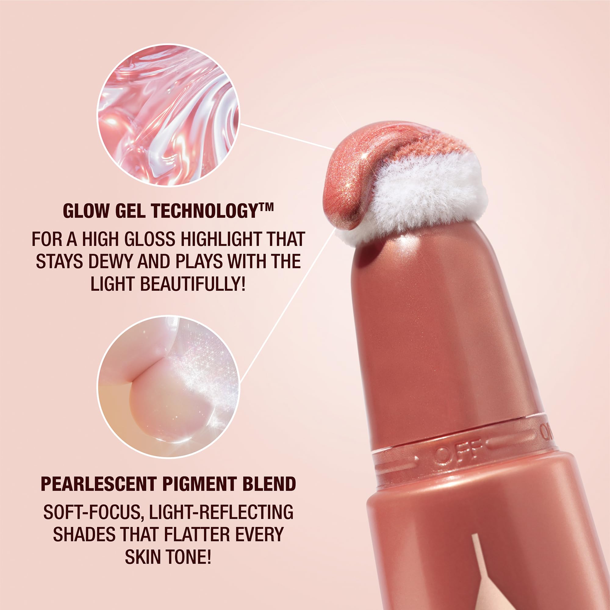 Charlotte Tilbury Glowgasm Beauty Light Wand Liquid Highlighter Makeup - Soft-Focus Pink Highlighter & Blush for Cheeks - Pearlescent, Weightless Radiant Finish - Pinkgasm