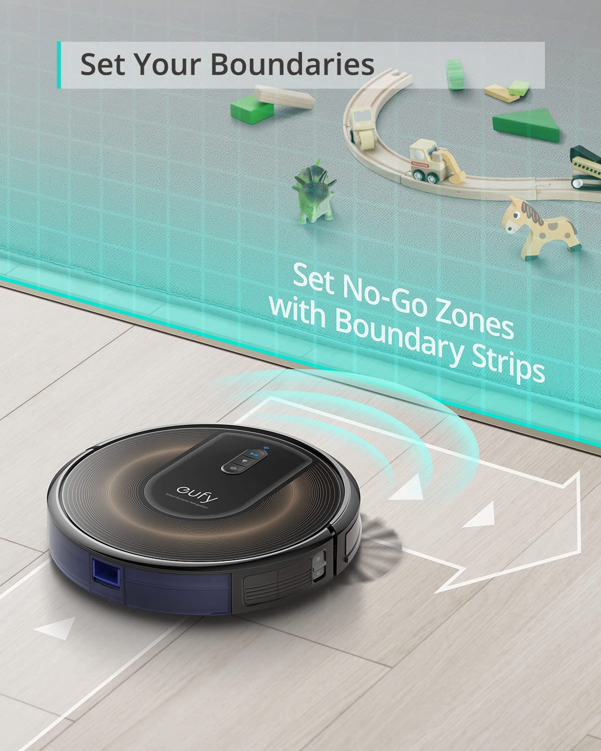 eufy by Anker, RoboVac G30 Edge, Robot Vacuum with Dynamic Navigation 2.0, 2000 Pa Suction, Wi-Fi, Boundary Strips, for Carpets and Hard Floors, Ideal for Pet Owners