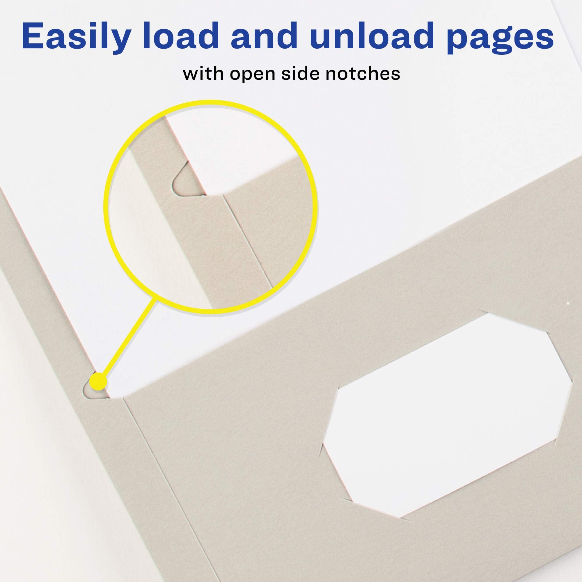 Avery Two Pocket Folders, Holds up to 40 Sheets, Business Card Slot, 25 Gray Folders (47990)