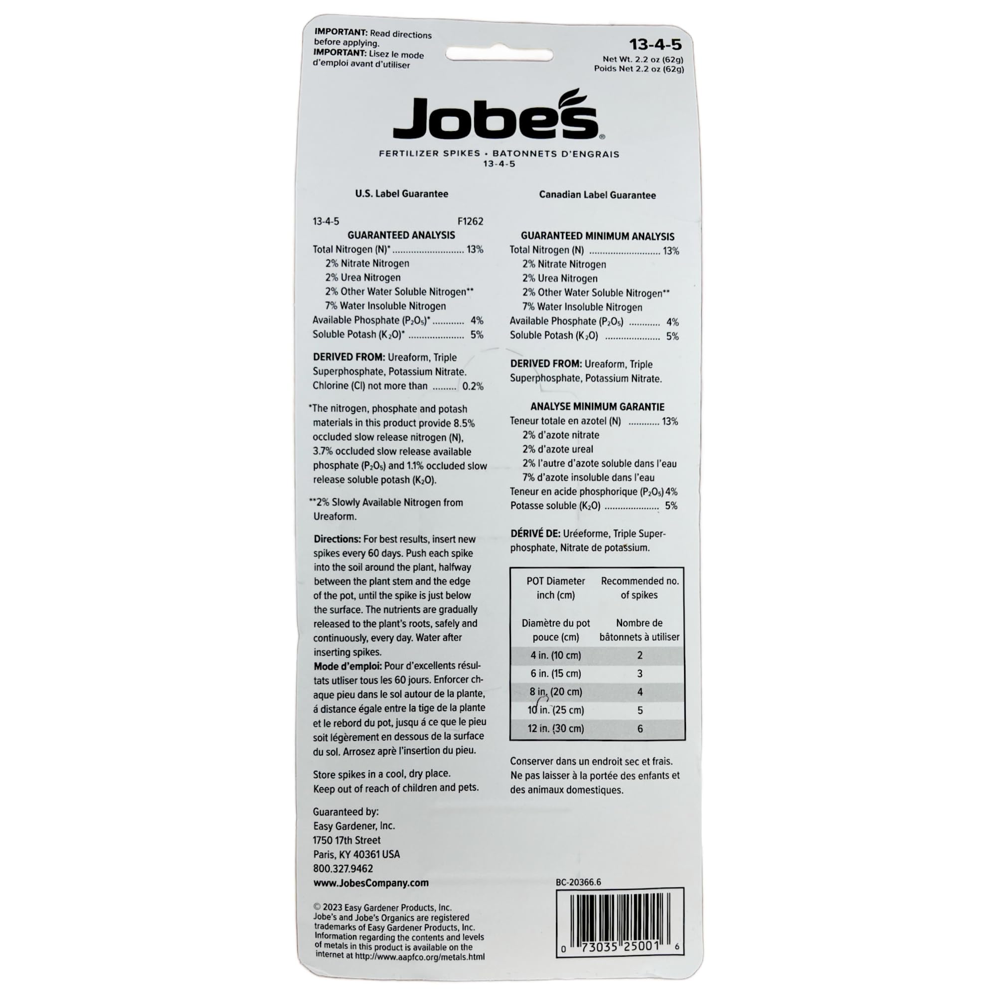 Jobe's 5001T Houseplant Indoor Fertilizer Food Spikes, 50 Pack(2)
