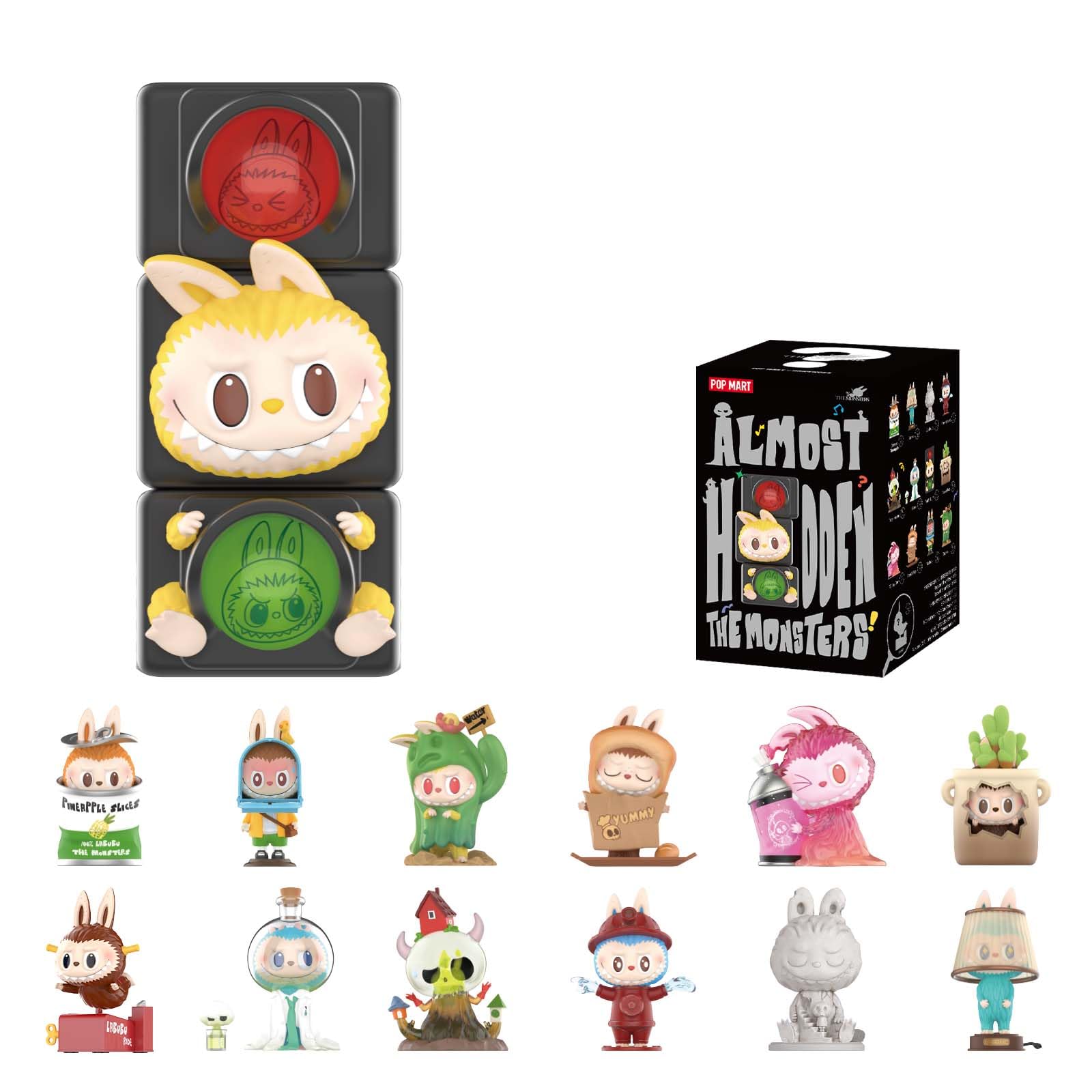 POP MART The Monsters Almost Hidden Series Blind Box Figures, Random Design Mystery Toys for Modern Home Decor, Collectible Toy Set for Desk Accessories, Single Box