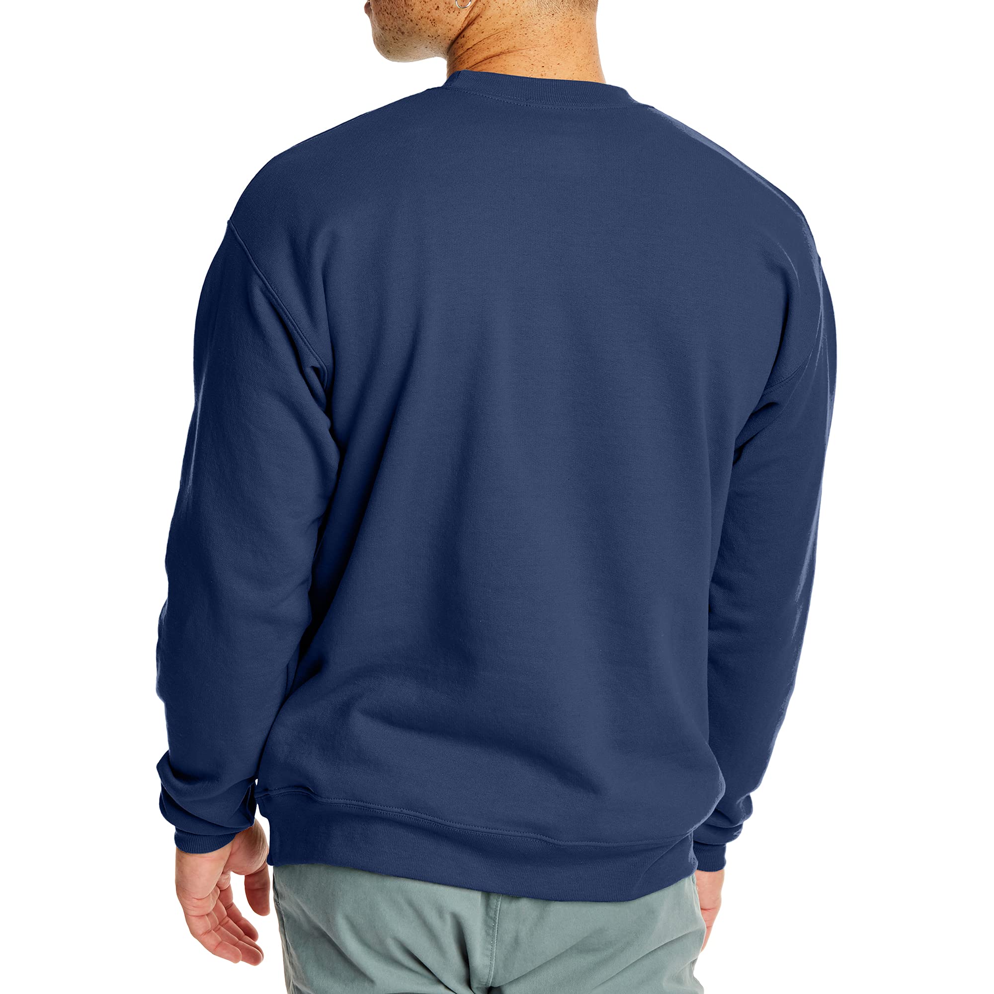 Hanes mens Ecosmart Sweatshirt, Navy, X-Large US