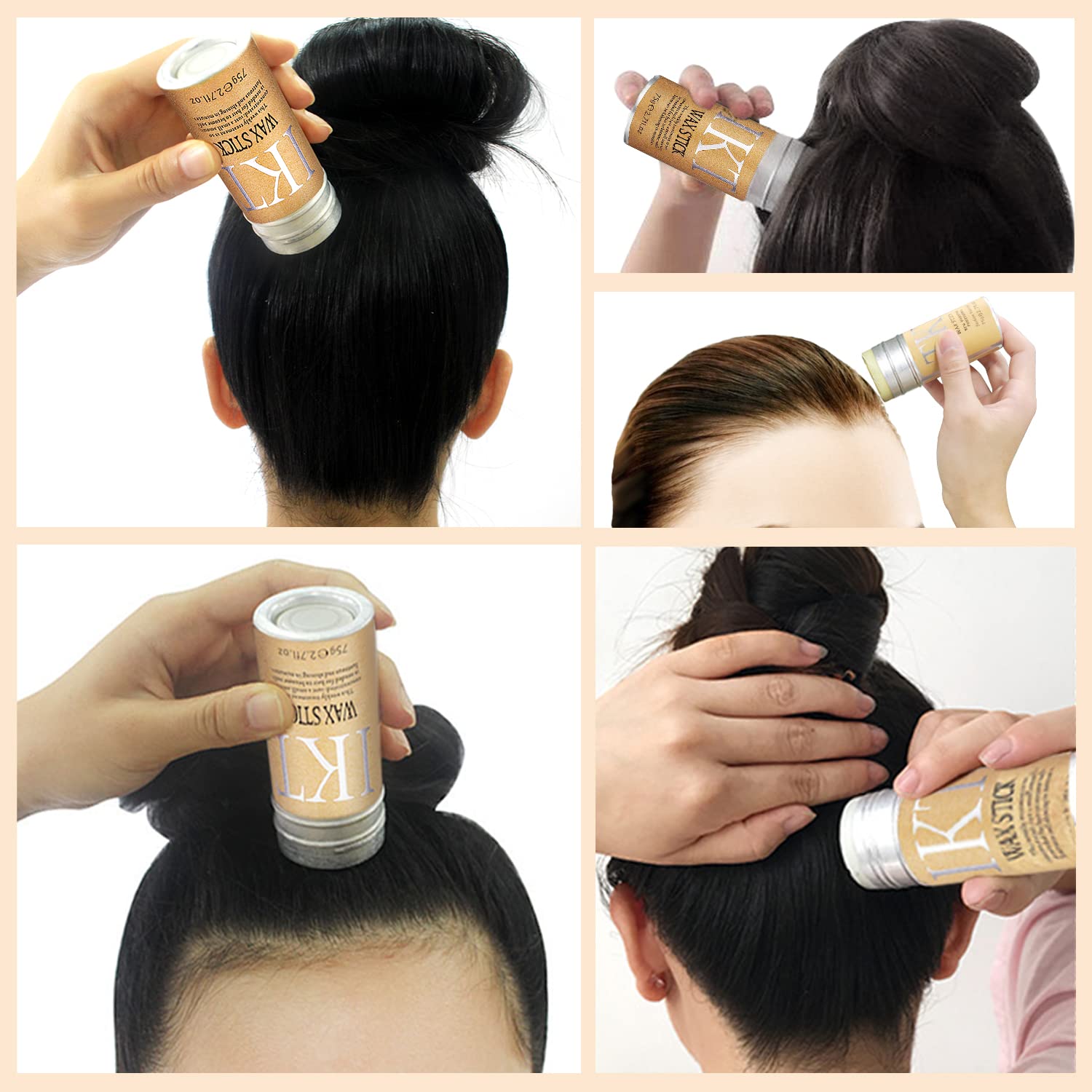 Hair Wax Stick, Wax Stick for Hair, Slick Stick for Hair Non-greasy Styling Hair Pomade Stick, Strong Hold Makes Hair Look Neat and Tidy