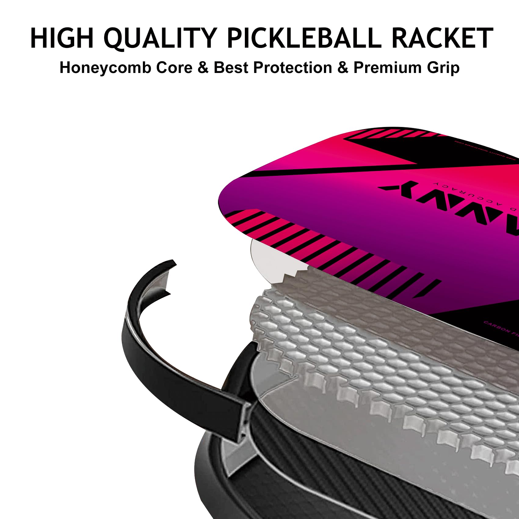 OLANNY Pickleball Paddles Set of 4 Graphite Pickleball Set with Honeycomb Core and Comfort Grip,Pickle-Ball Equipment includes 4 Pickleball Racquets,6 Balls,4 Pickleball Grip Tape & 1 Portable Bag