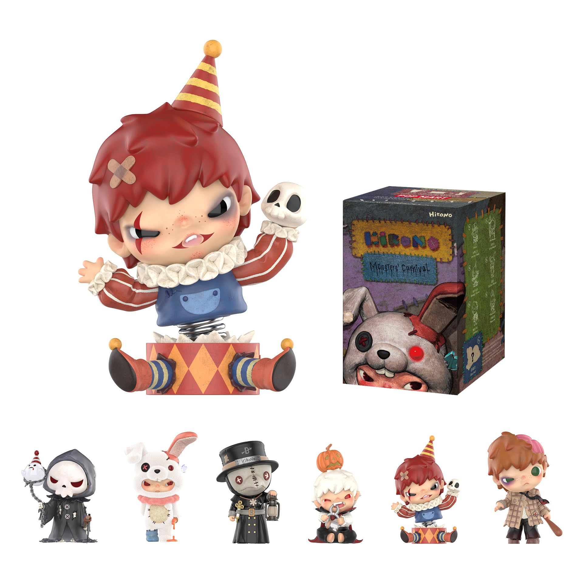 POP MART Hirono Monsters' Carnival Series Blind Box Figures, Collectible Toys Home Decorations, Holiday Birthday Gifts for Girls and Boys, Single Box