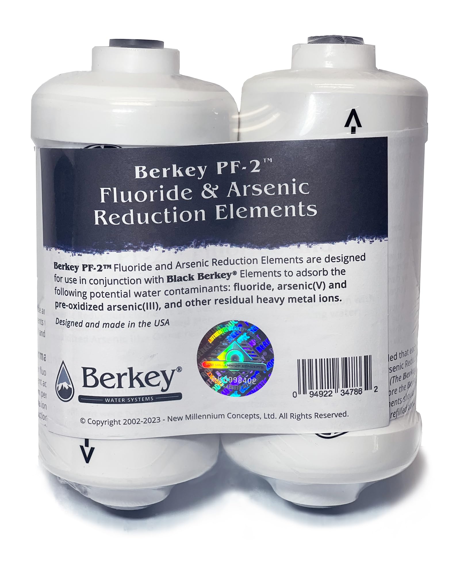 Set of 4 Berkey Authentic Black Berkey Elements (BB9-2) and 4 Berkey PF-2 Fluoride and Arsenic Reduction Elements - Combo Pack