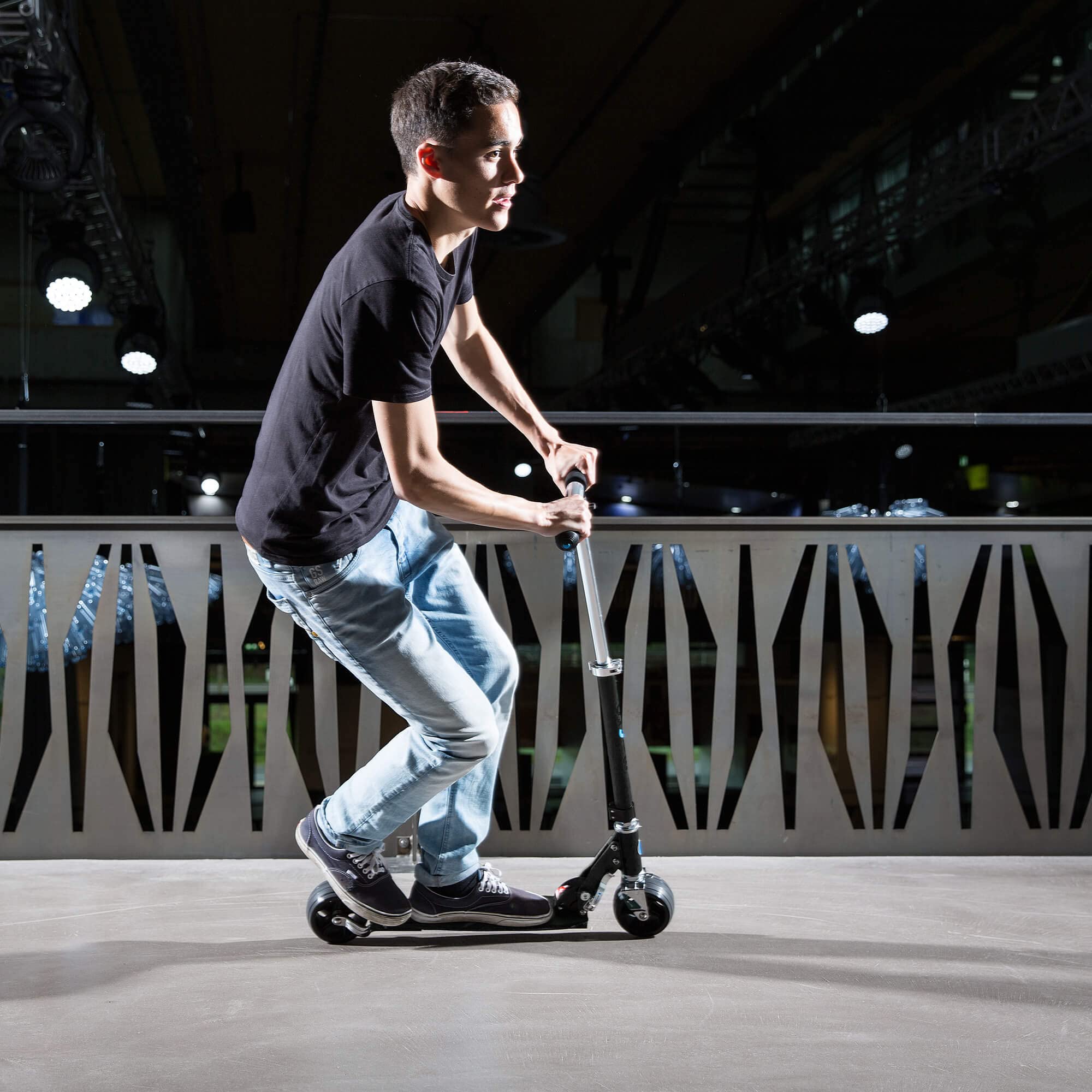 Micro Kickboard Rocket Kick Scooter Ages 8-Teen (Black)