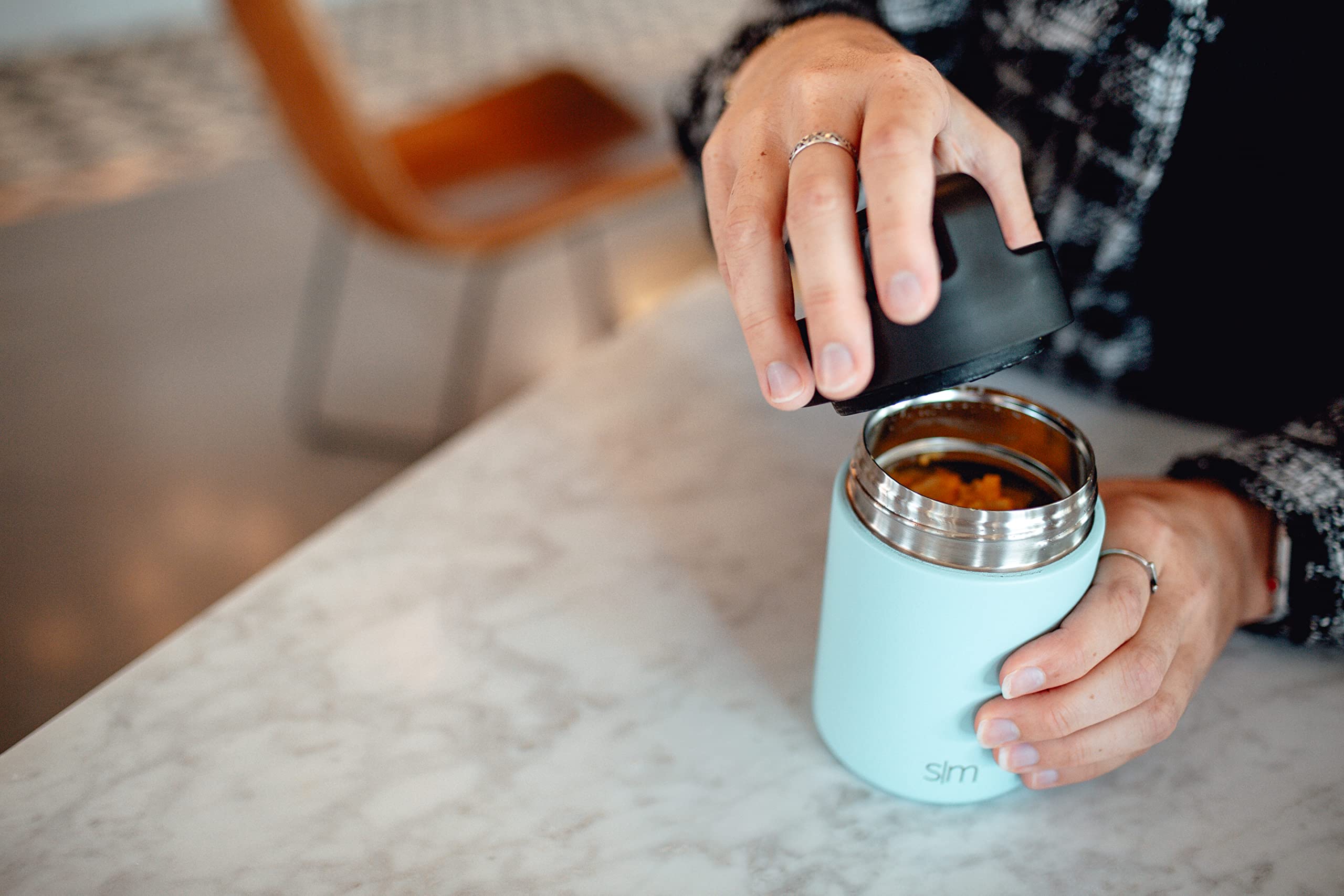 Simple Modern Food Jar Thermos for Hot Food | Reusable Stainless Steel Vacuum Insulated Leak Proof Lunch Storage for Smoothie Bowl, Soup, Oatmeal | Provision Collection | 12oz | Sea Glass Sage