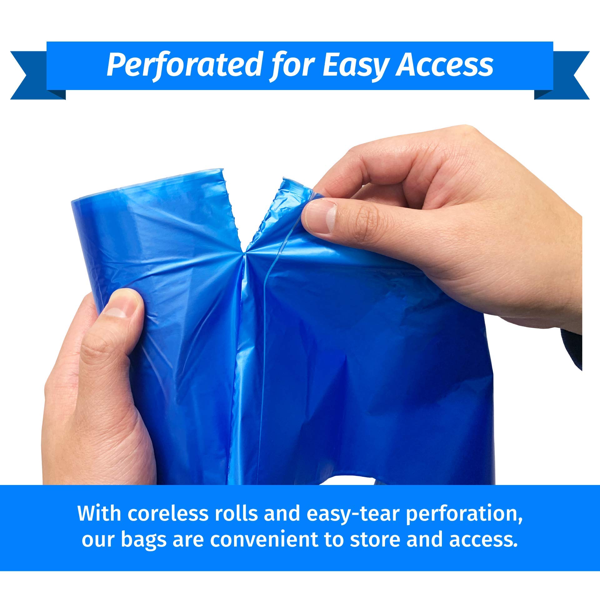 Reli. SuperValue 55-60 Gallon Recycling Bags | 75 Count | Blue Trash Bags | Made in the USA