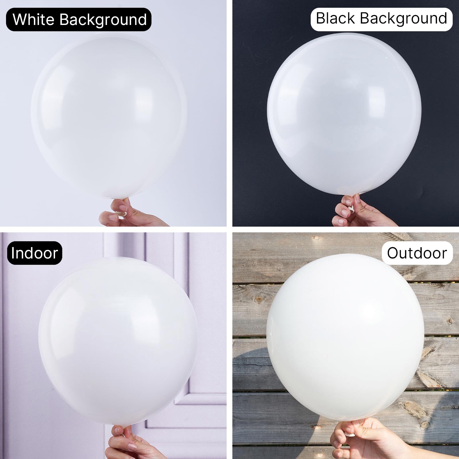 PartyWoo White Balloons 100 pcs 10 Inch Matte White Latex Helium Balloons for Wedding Bridal Graduation Engagement Baby Shower Gender Reveal Easter Anniversary Birthday Party Decorations White-Y13