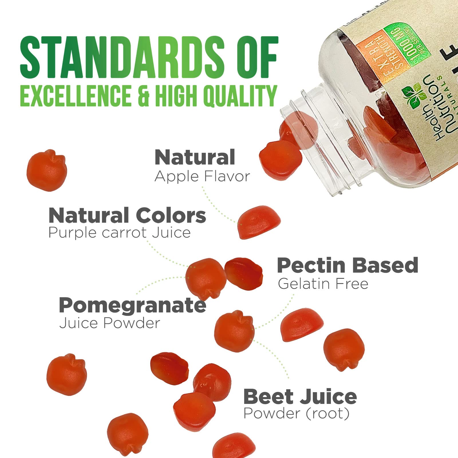 Vegan Apple Cider Vinegar Gummies | Max Strength 1000mg | ACV Supplement Gummy Vitamins for Adults, Supports Digestion, Metabolism, Natural Apple Flavor with Mother, Gluten Free, Non-GMO - 120 Gummies