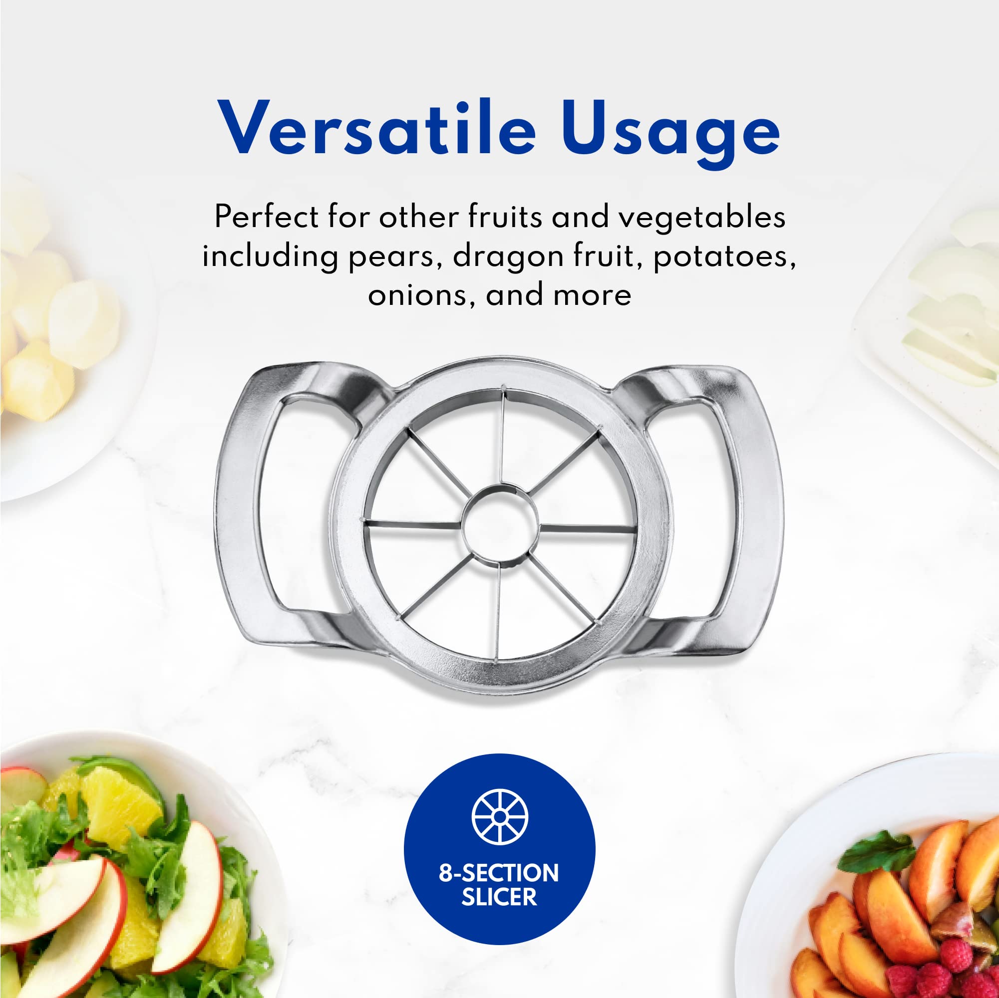 New Star Foodservice Heavy Duty Commercial Apple Corer and Divider, Silver