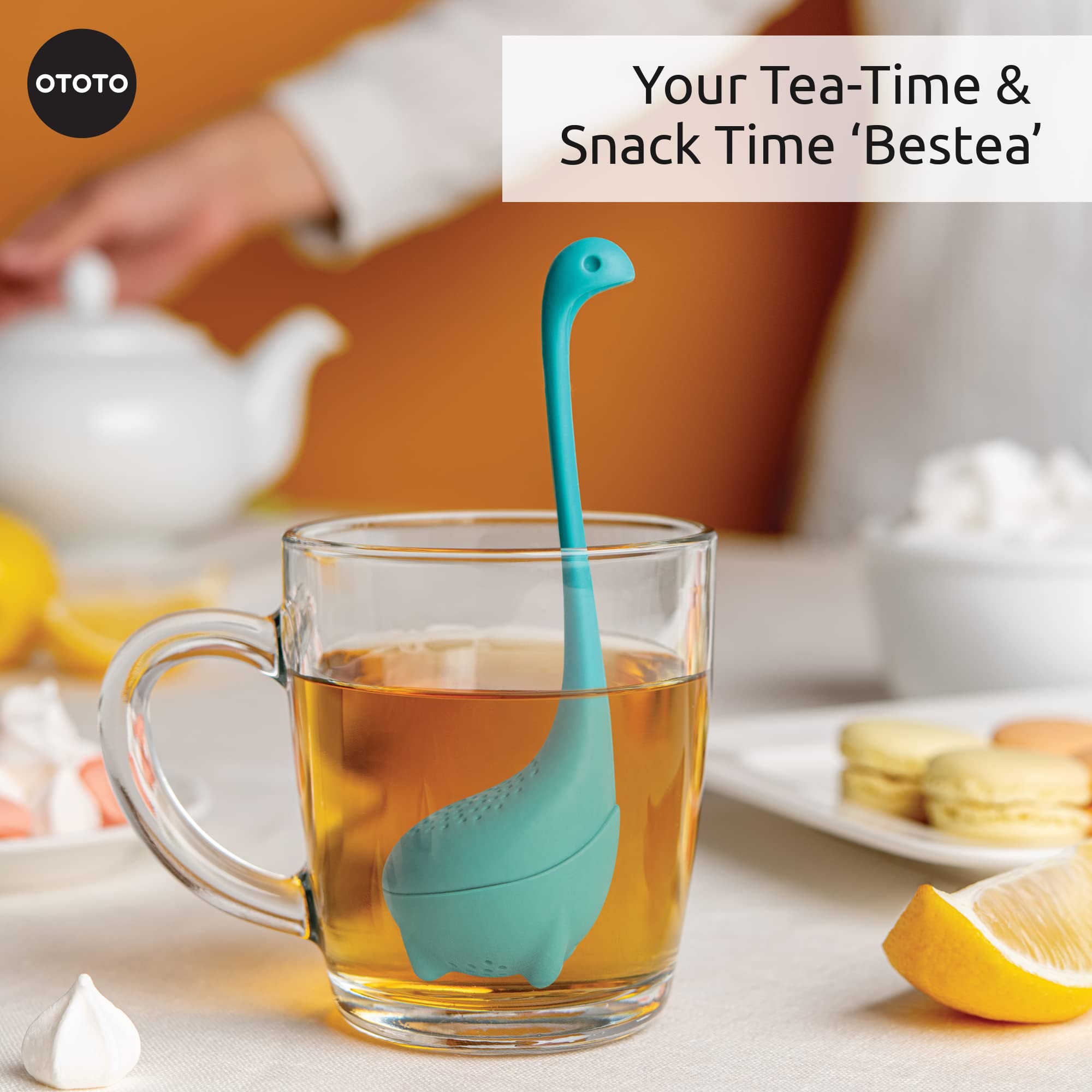 Cute Tea Infuser by OTOTO - Loose Leaf Tea Steeper, Tea Accessories, Tea Diffusers, Tea Infuser for Loose Leaf Tea, Tea Strainers, Cute Gifts, Tea Gift Set, Kitchen Gifts, Cooking Gadgets