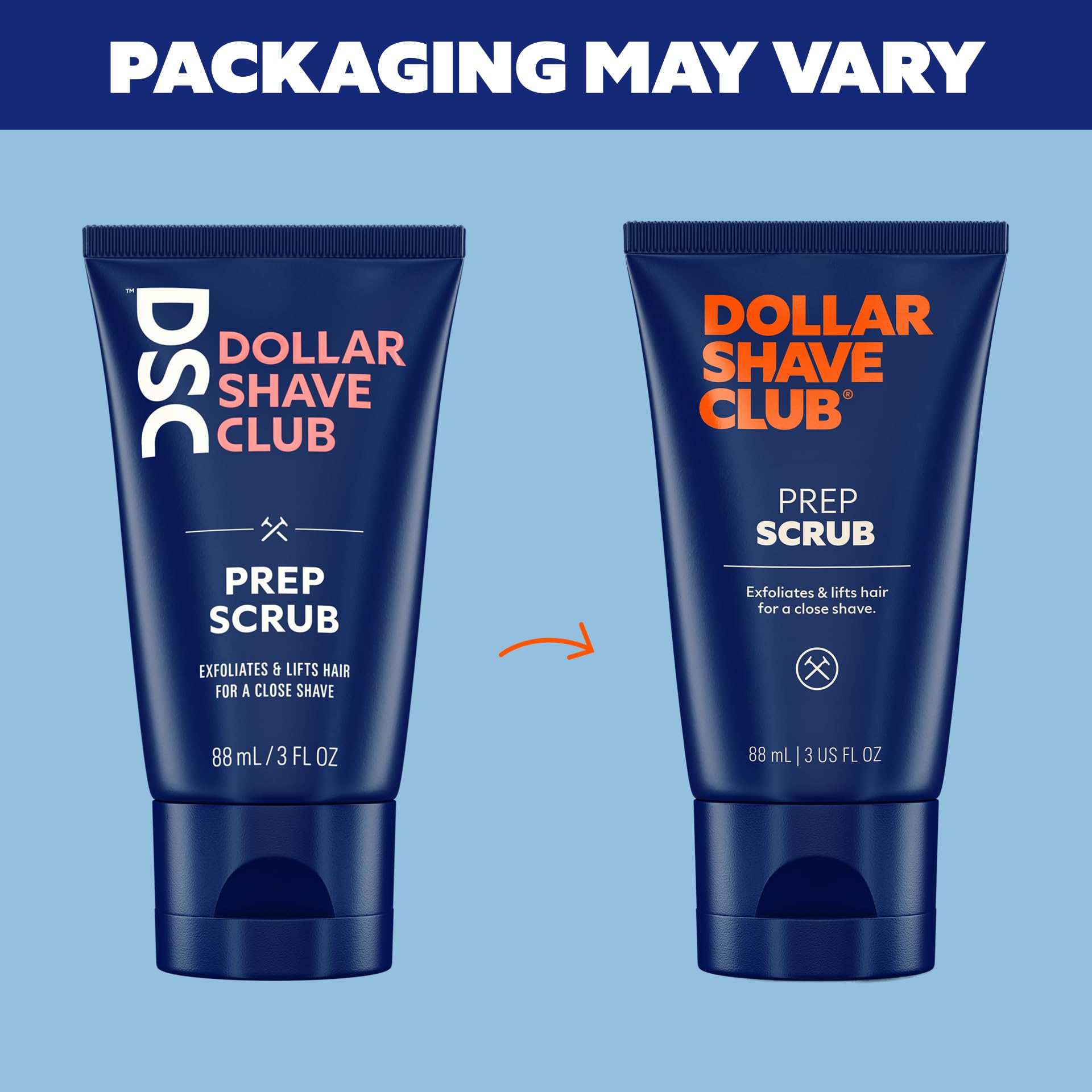 Dollar Shave Club | Prep Scrub 3 ounce (2 Pack) | Pre Shave Scrub to Prevent Ingrown Hairs