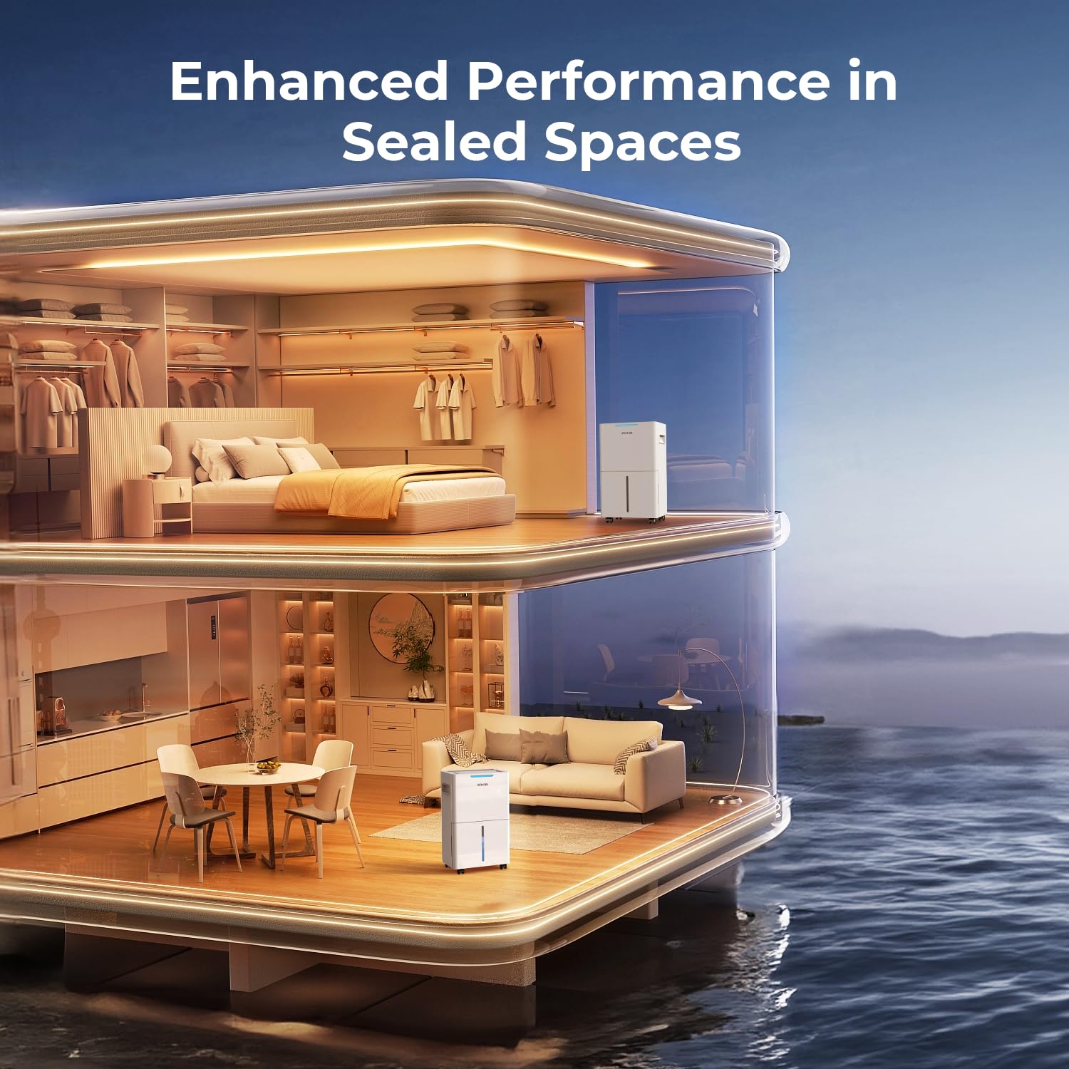 1500 Sq.ft Dehumidifier for Basement, SEAVON 21 Pint Dehumidifiers with Drain Hose for Home Large Room Bedroom Bathroom, Powerful Moisture Removal, Smart Humidity Control & Display, 24H Timer, 3 Modes