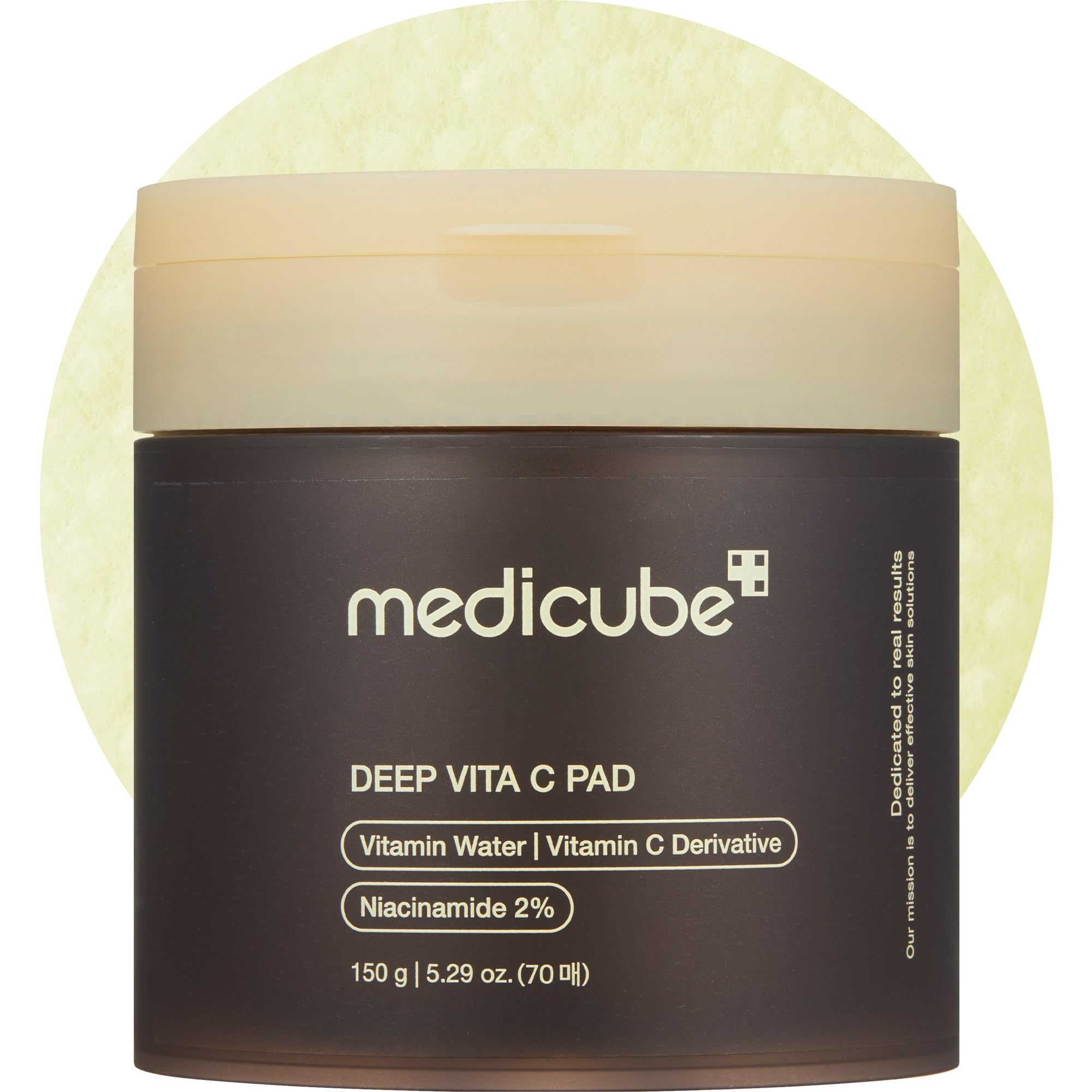 Medicube Deep Vita C Facial Toner Pads for Uneven Skin Tone, 500,000PPM of Vitamin Water & 3 Types of Vitamin, Hydrating & Resurfacing (70 sheets)