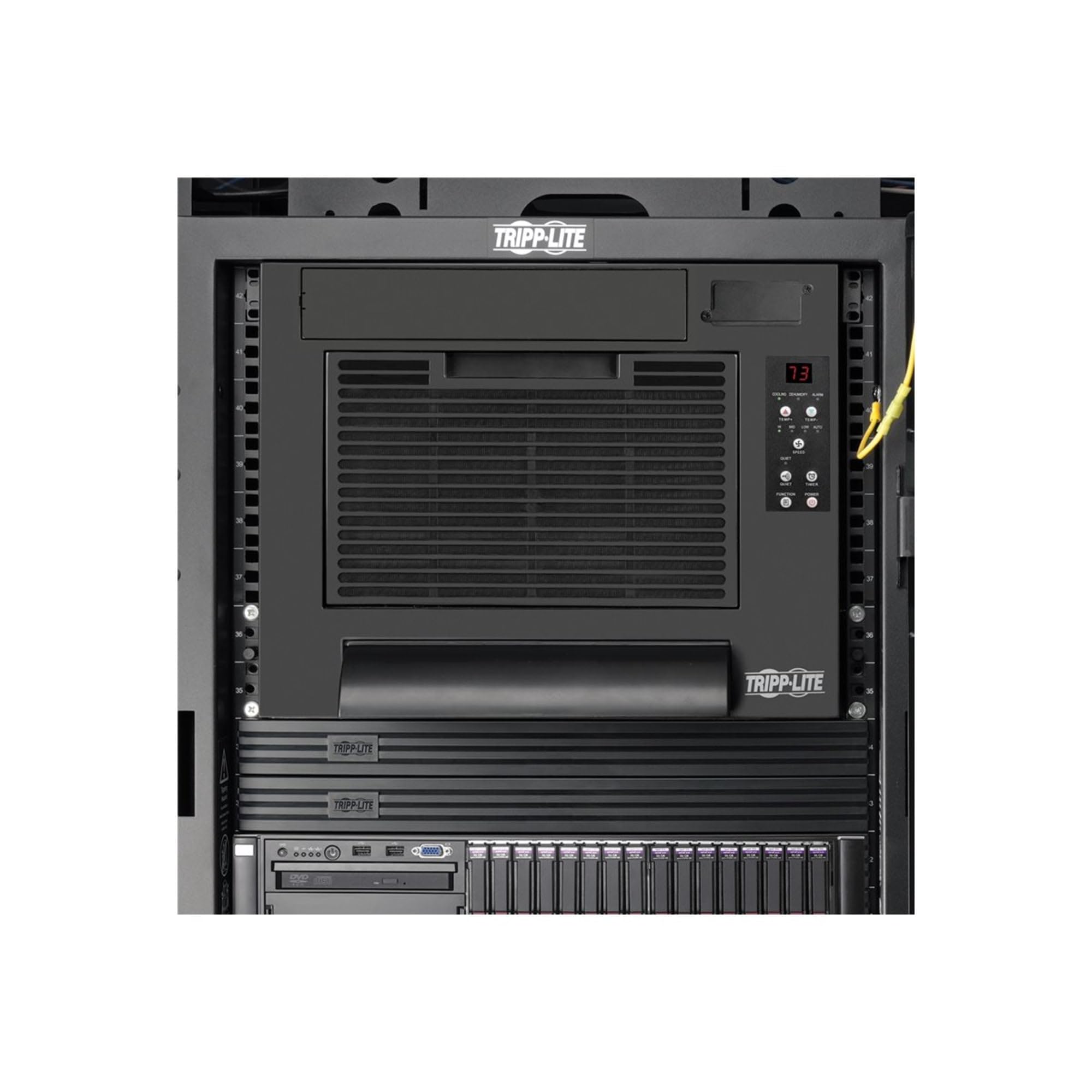 Tripp Lite Rack-Mount Cooling Unit Air Conditioner, 7000 BTU (2.0kW), 120V, 8U, 5-15P Plug (SRCOOL7KRM) , Black