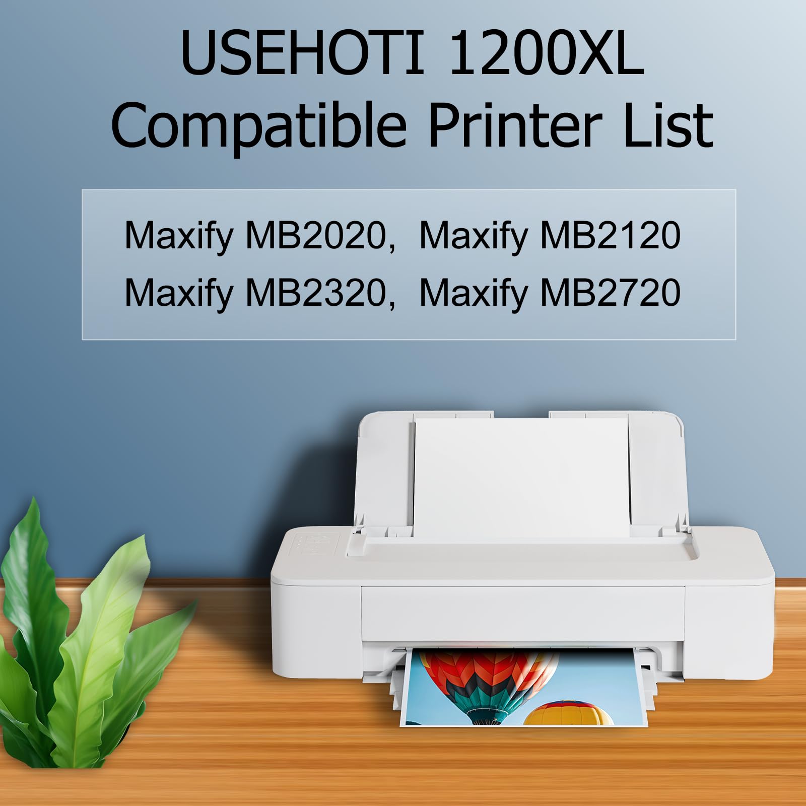 USEHOTI PGI-1200XL Compatible for Canon Maxify 1200 Ink Cartridges Work with Canon MB2720 MB2120 MB2020 MB2320 (Black Cyan Magenta Yellow, 4XL Pack)