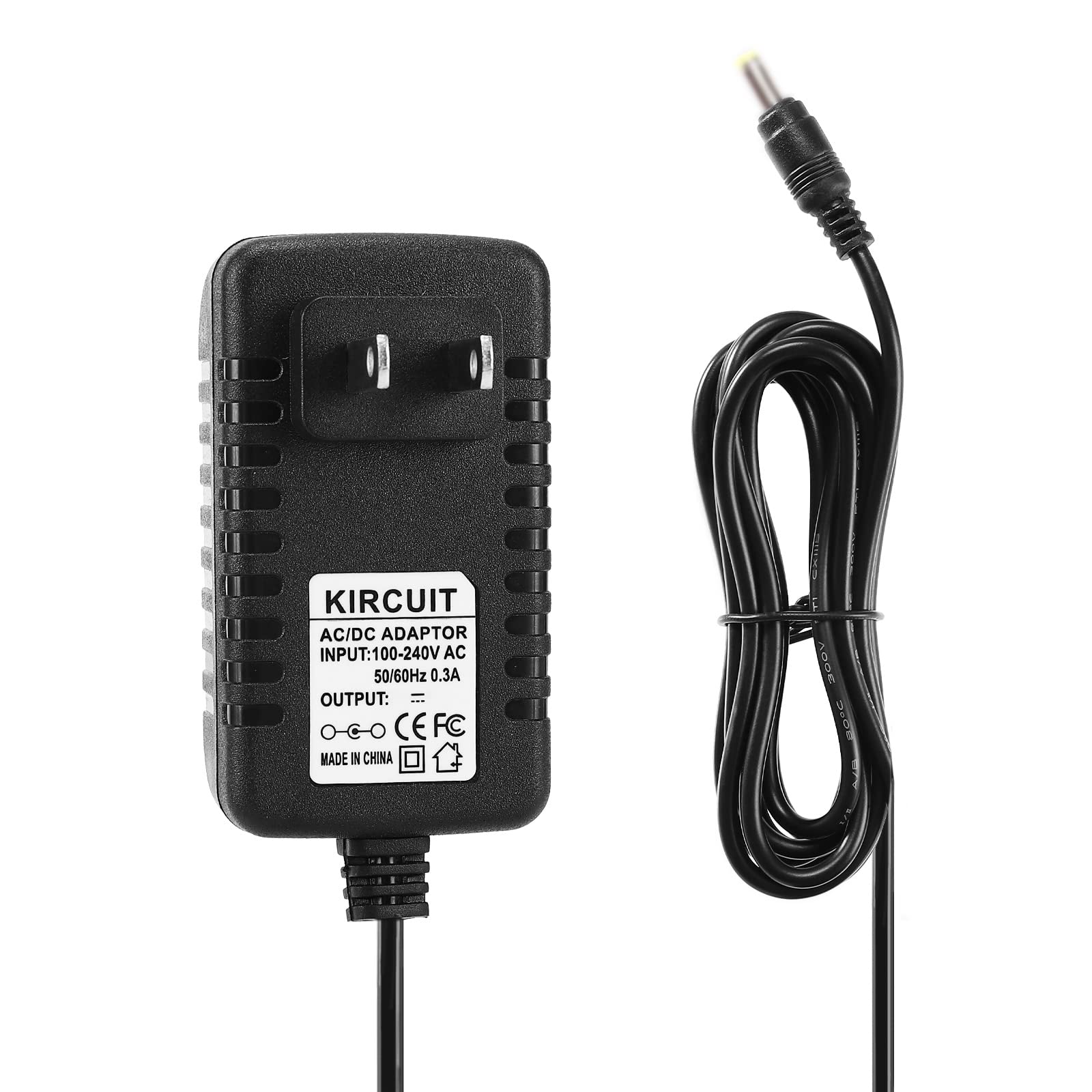 Kircuit 12V AC/DC Adapter Compatible with Vellax SM-101D SM101D Shiatsu Neck & Back Shoulder Electric Massager 12.0V 2.0A DC12V 2A 12Volt Power Supply Cord Cable PS Battery Charger