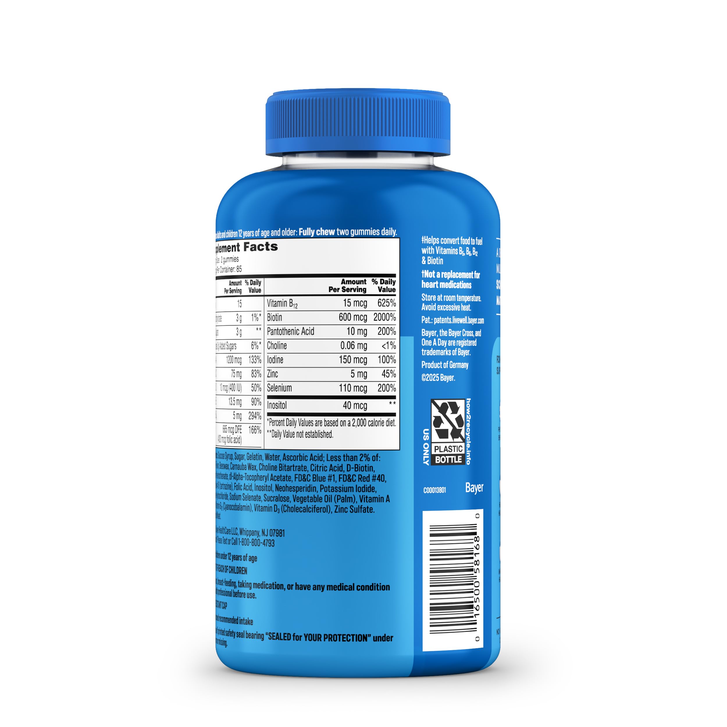 One A Day Mens Multivitamins Gummies – Multivitamin for Men with Vitamin D, Zinc, Folic Acid, Chewable Vitamin Gummies, Physical Energy Support 170 Count