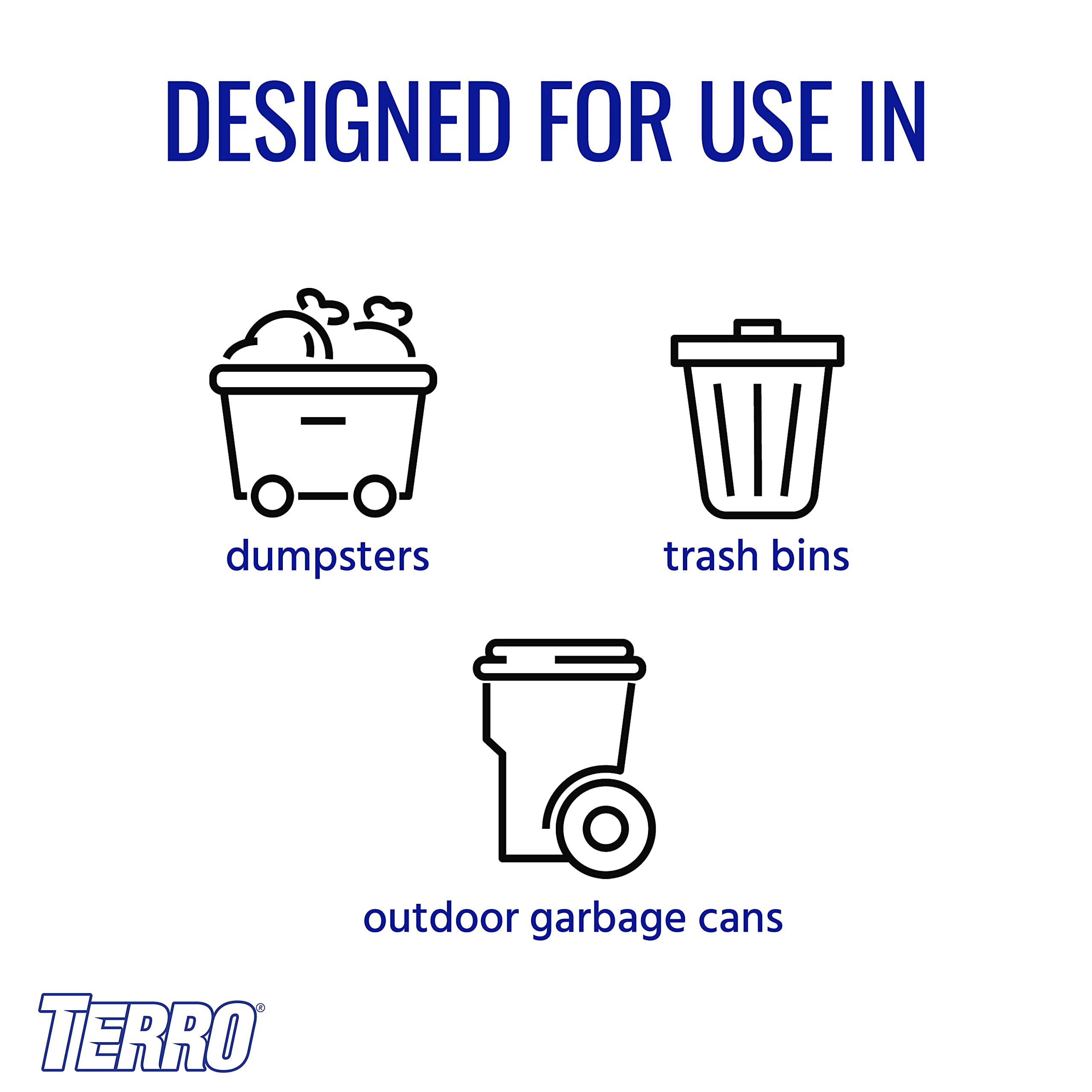 TERRO T800 Garbage Guard Trash Can Insect Killer - Kills Flies, Maggots, Roaches, Beetles, and Other Insects