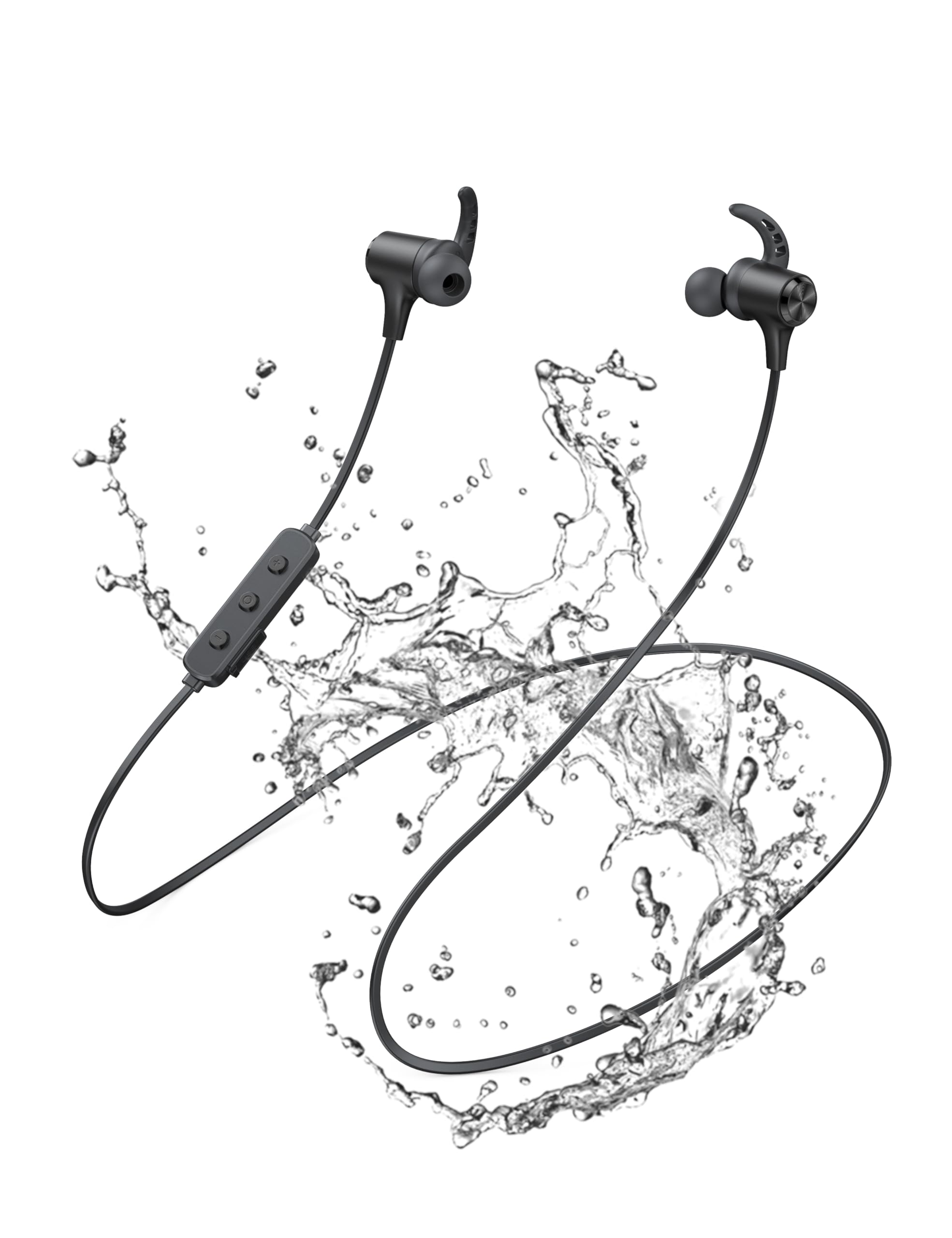 Bluetooth Headphones, Bluetooth 5.2 Stereo aptX Wireless Earbuds Bass Magnetic Neckband IPX7 Waterproof Bluetooth Earbuds Bulit-in Mic with 24H Playtime, Lightweight Earphones for Sport, Gym, Running