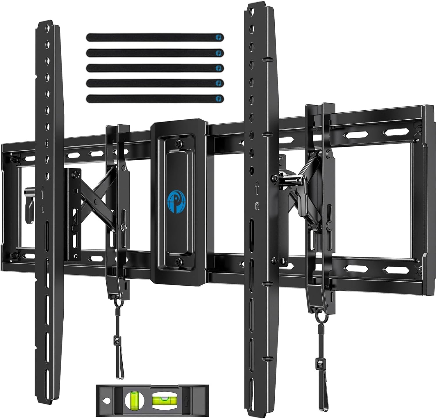 Pipishell UL Listed TV Wall Mount for 42–90 inch TVs up to 132 lbs, Advanced Tilt TV Mount with 15° Full Tilt, 6-inch Arm Extension, Slide to Center, Max VESA 600x400mm, 16″/18″/24″ Wood Studs, PIAT3