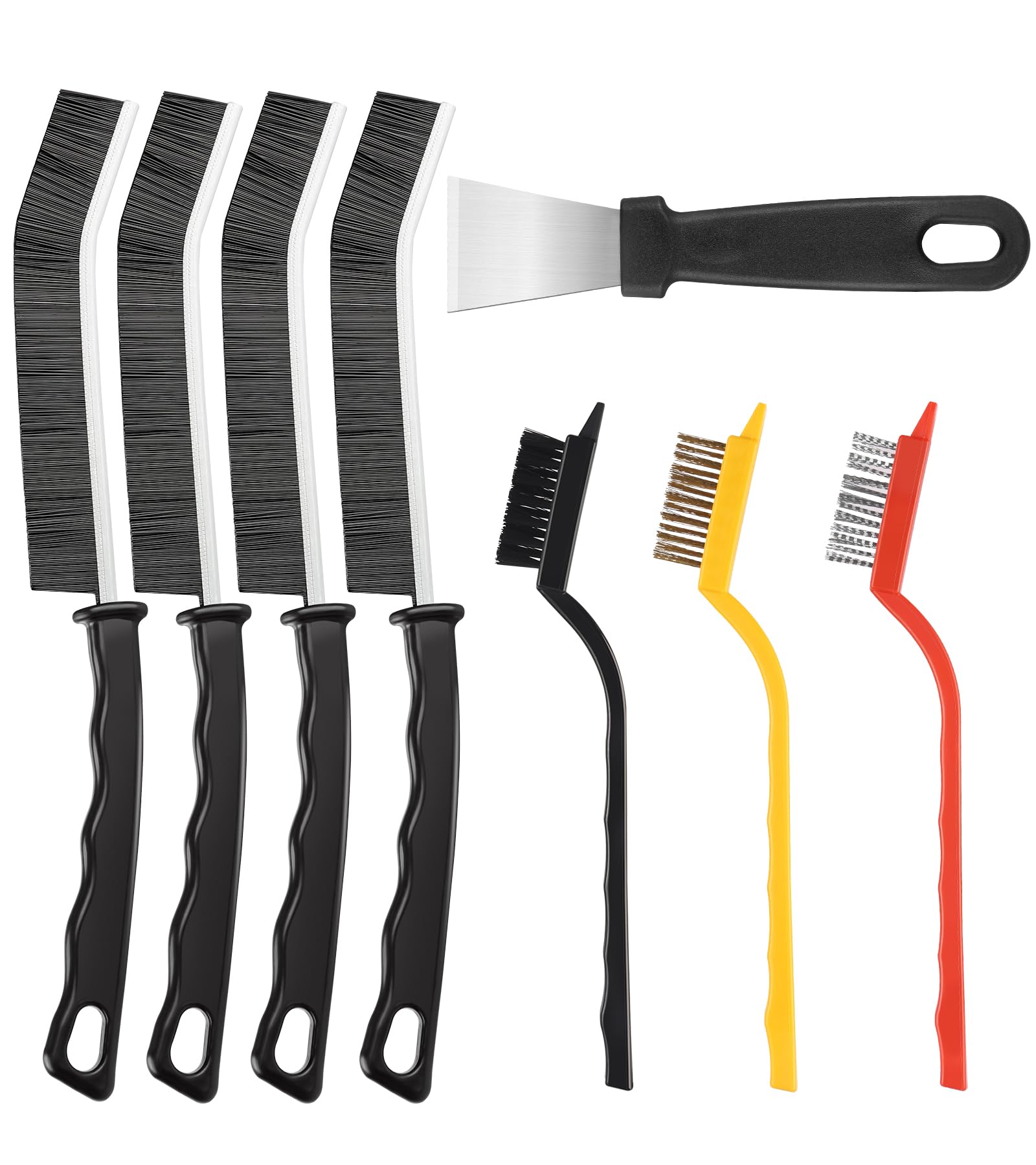 Crevice Cleaning Brush,8 Pcs Multifunctional Cleaning Brush Tools,Hard Bristle Crevice Cleaning Brush,Crevice Cleaning Brushes for Household Use Bathroom Tiles Kitchen Practical and Durable