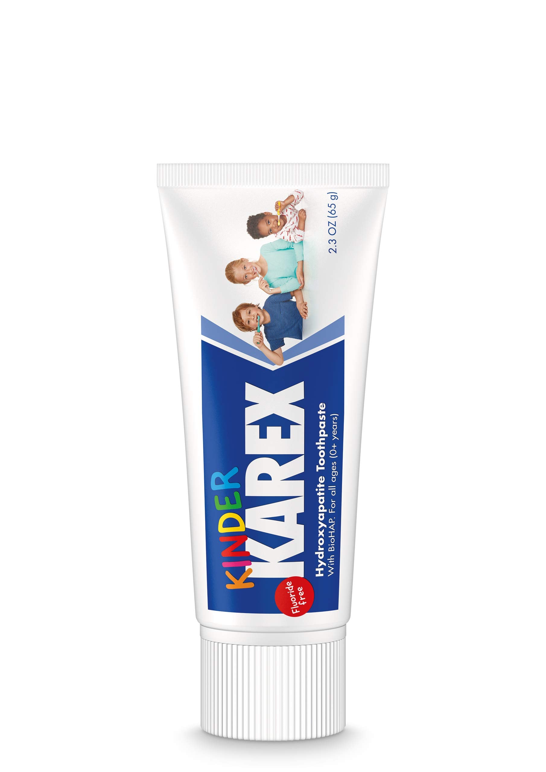 Kinder Karex Hydroxyapatite Kids Toddler Toothpaste 2.3 Ounce, Fluoride Free, Safe If Accidentally Swallowed