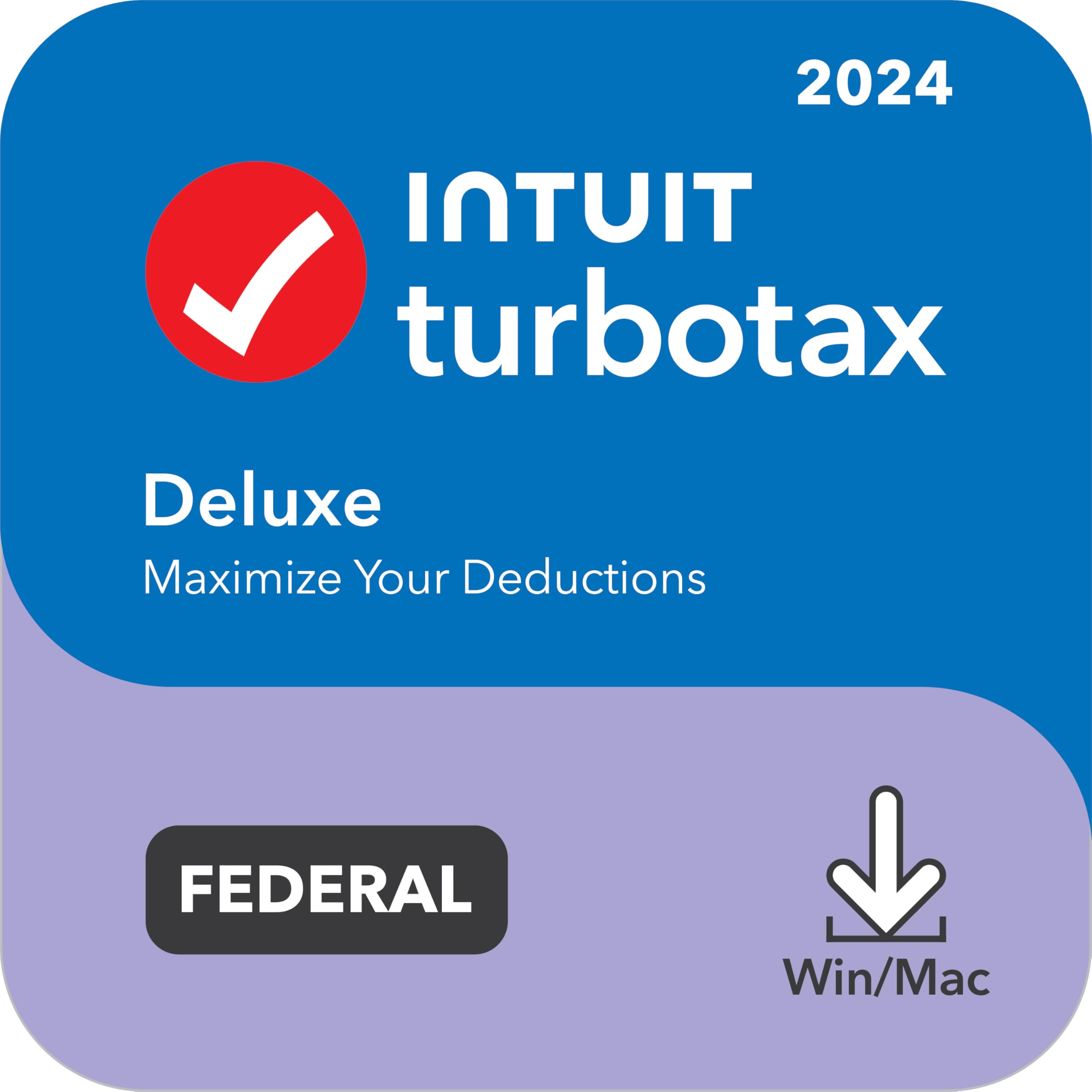 TurboTax Deluxe 2024 Tax Software, Federal Tax Return [PC/MAC Download]