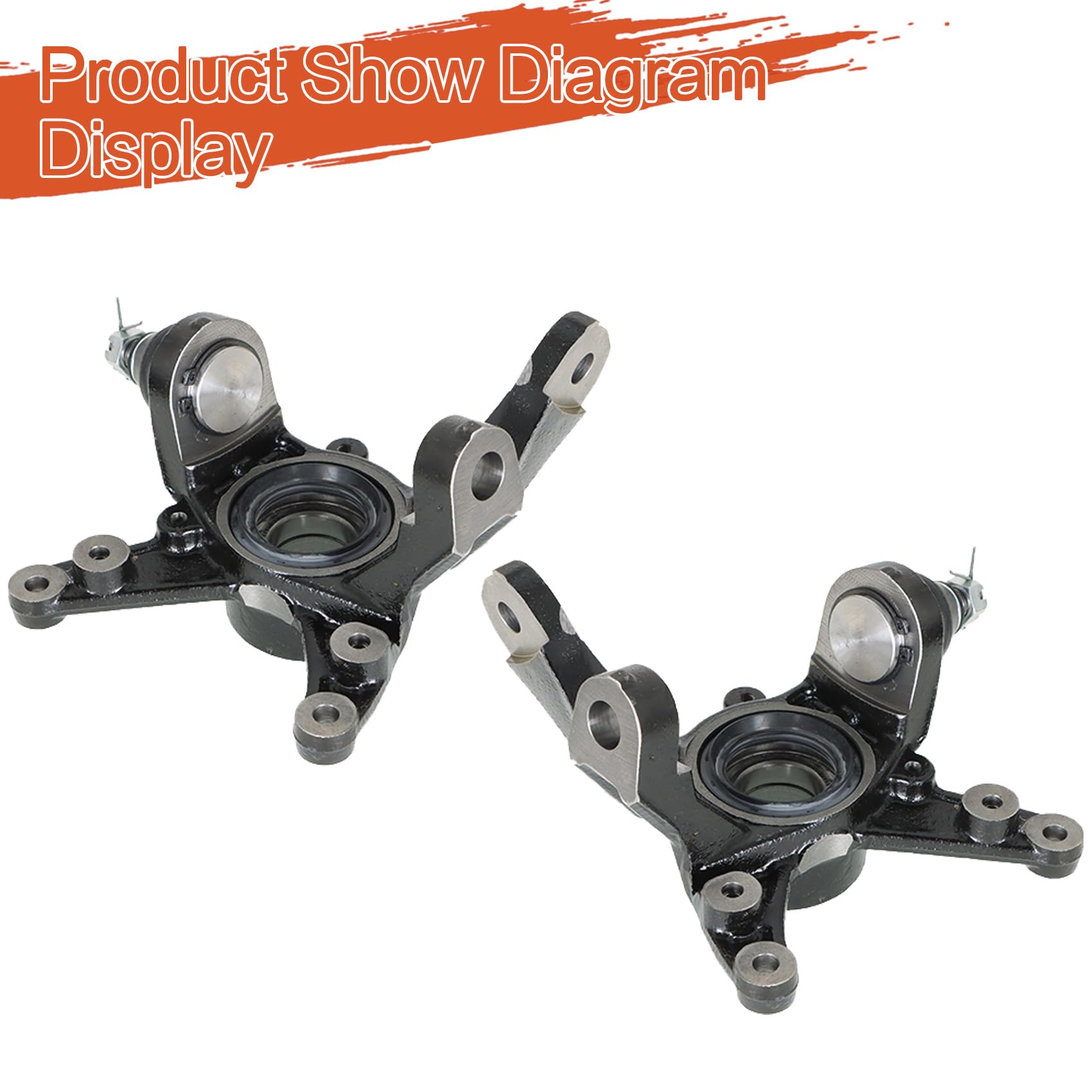 labwork Front Left Right Steering Wheel Knuckle Replacement for Honda Rancher 420 TRX420FM 2007-2013 Replacement for 51200-HP5-600 51250-HP5-600