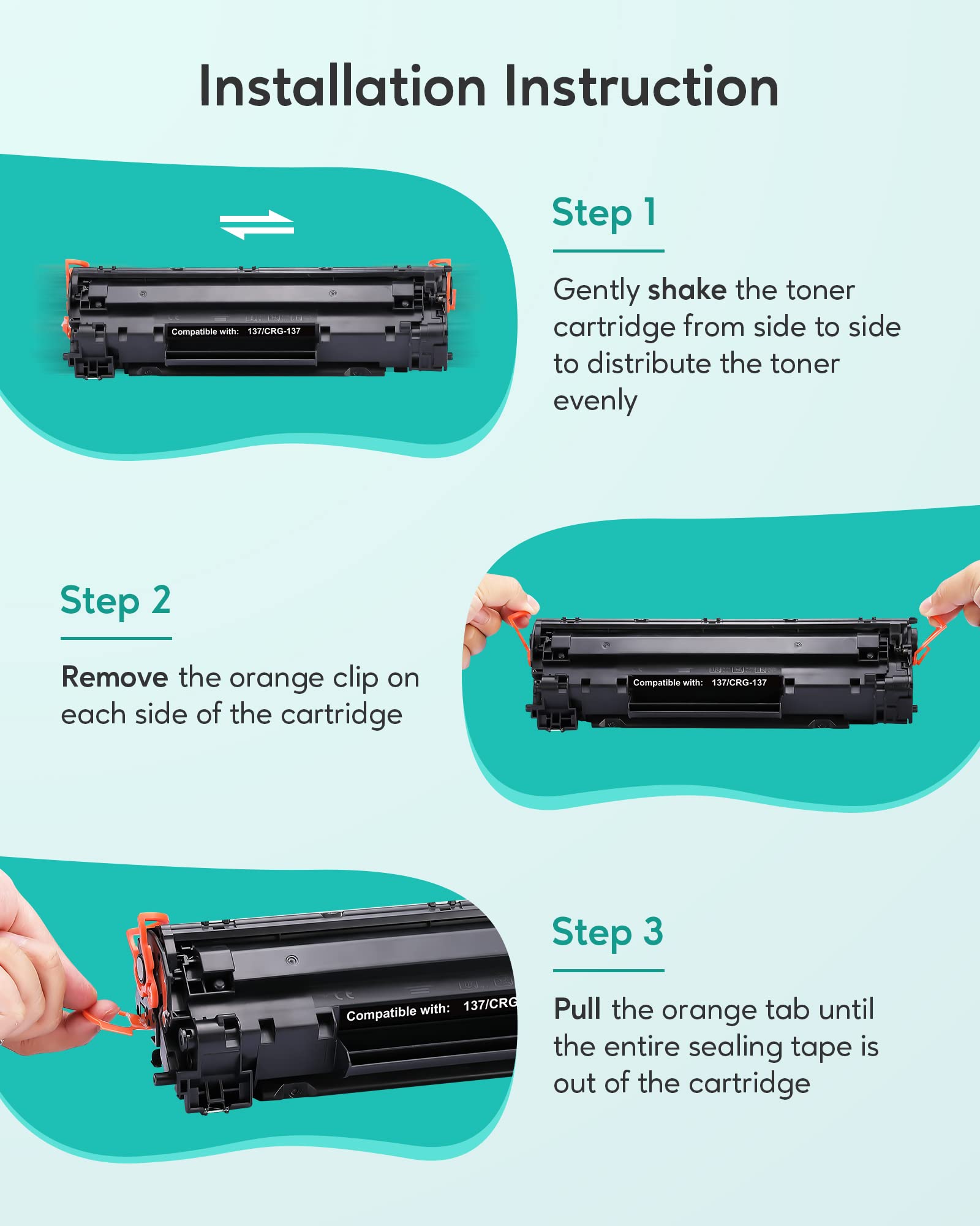 Sepeey Compatible for Canon 137 Black Toner Cartridge, Use with Canon ImageClass MF232w, MF242dw, MF212w, MF216n, MF217w, MF244dw, MF247dw, MF249dw, MF227dw, MF229dw Laser Printers, 2 Pack