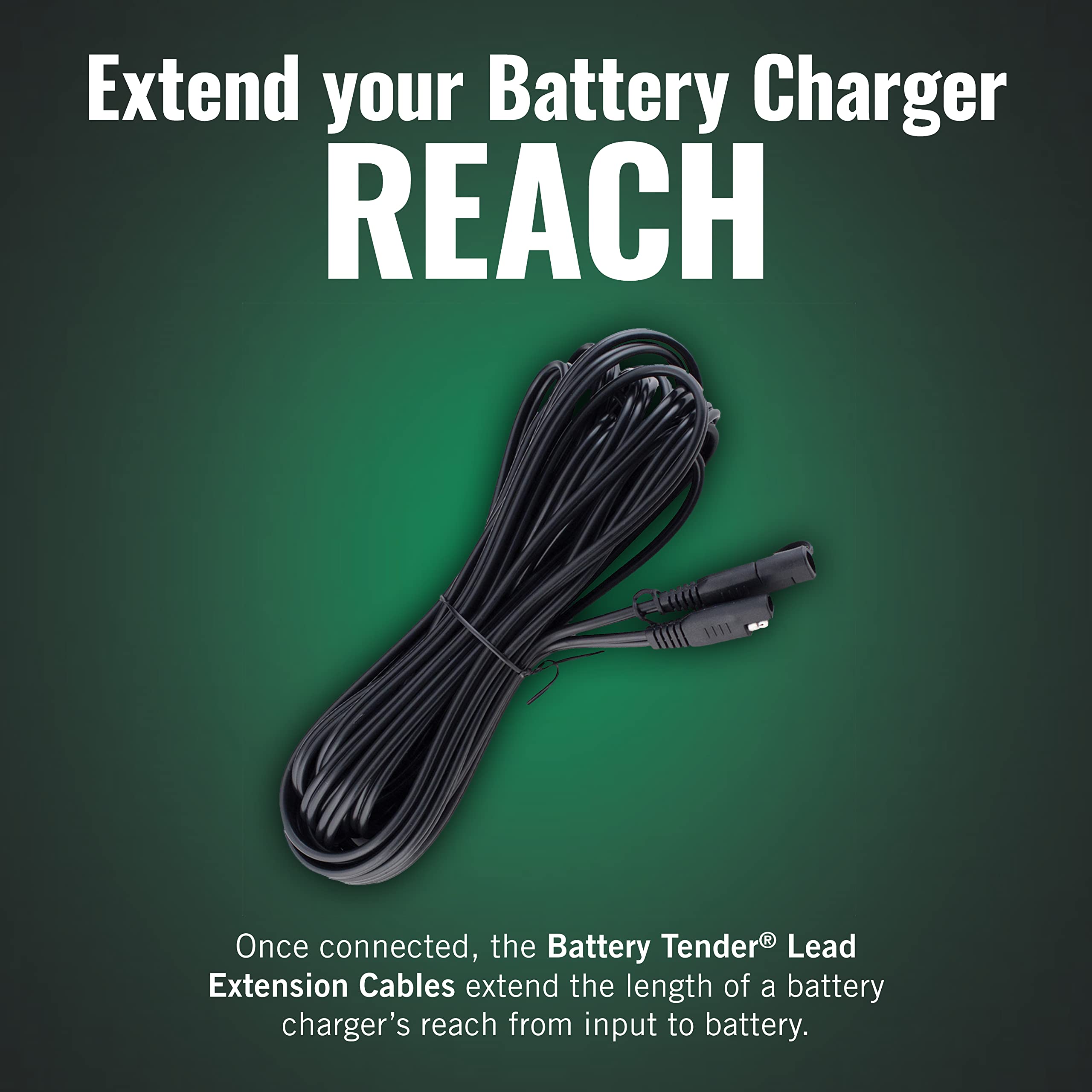 Battery Tender 6 Foot Extension SAE Cable - Designed for Use Chargers - Quick Connect Plugs for Easy Connection to Motorcycle, Cars, ATVs and More - 081-0148-6