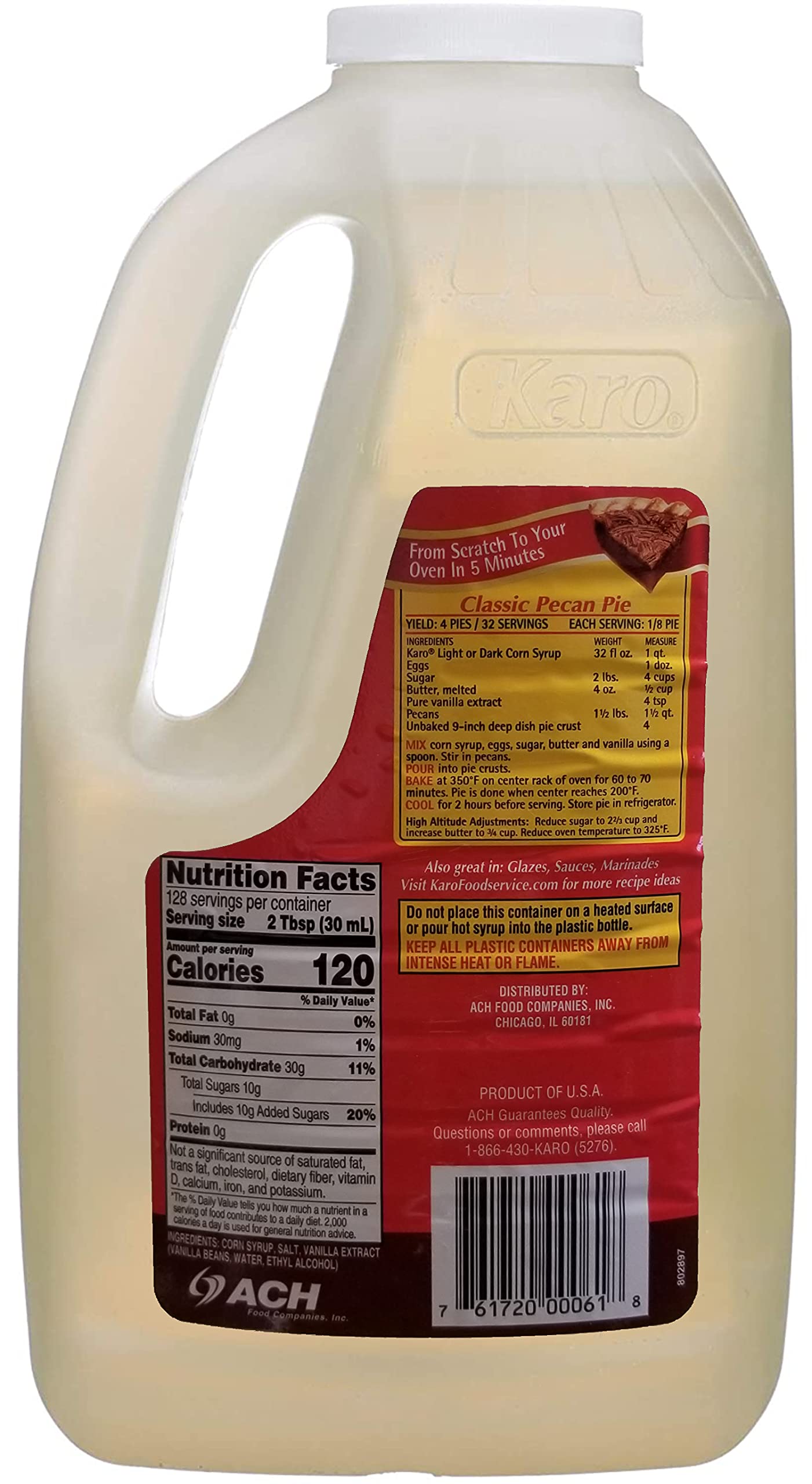 Karo - Light Corn Syrup with Real Vanilla, 1 Gallon Bottle - Includes Karo Measuring Spoon