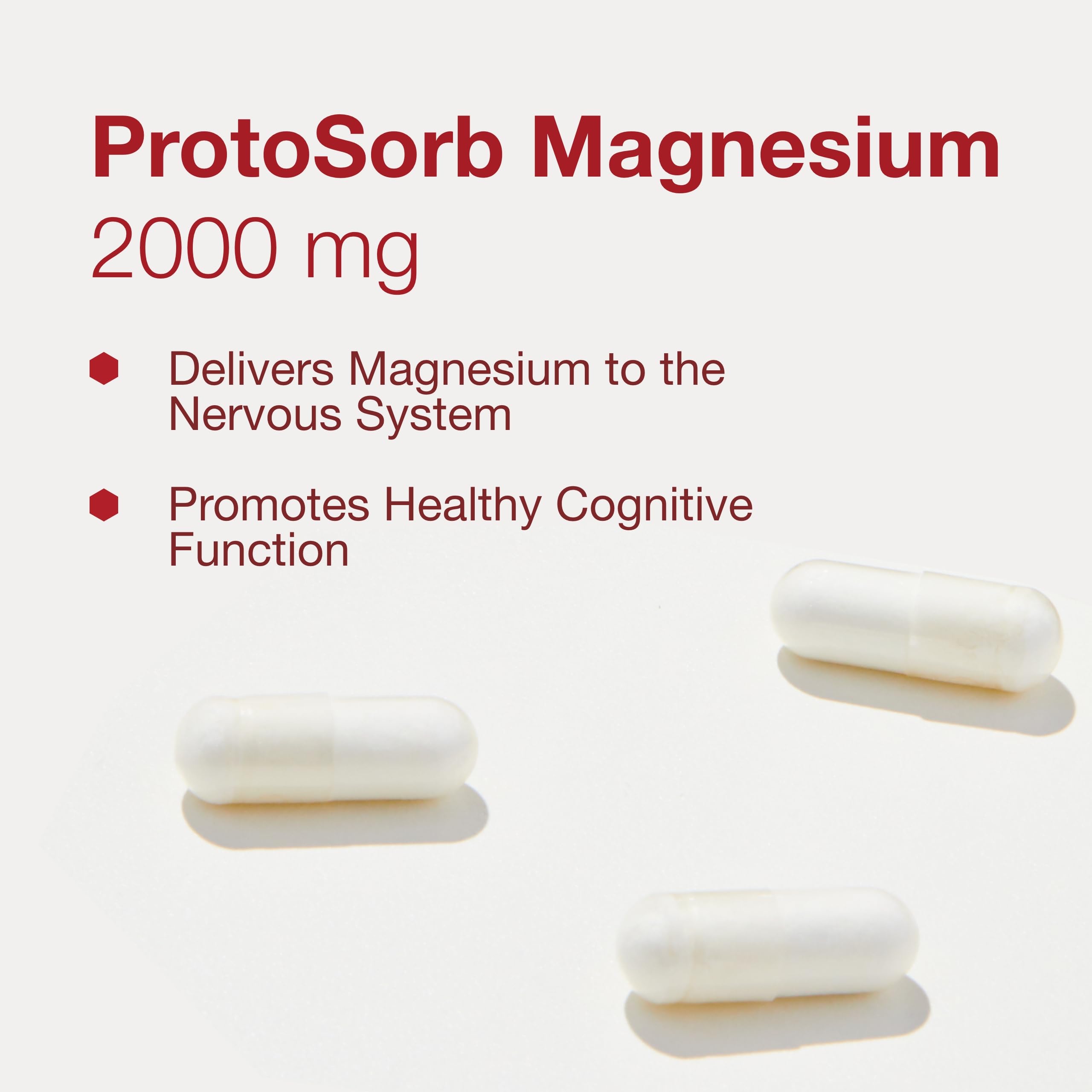 Protocol Magtein - 2,000mg Magnesium L-Threonate Magtein - Supports Brain Focus & Memory Health* - Kosher & Non-GMO - 90 Veg Capsules